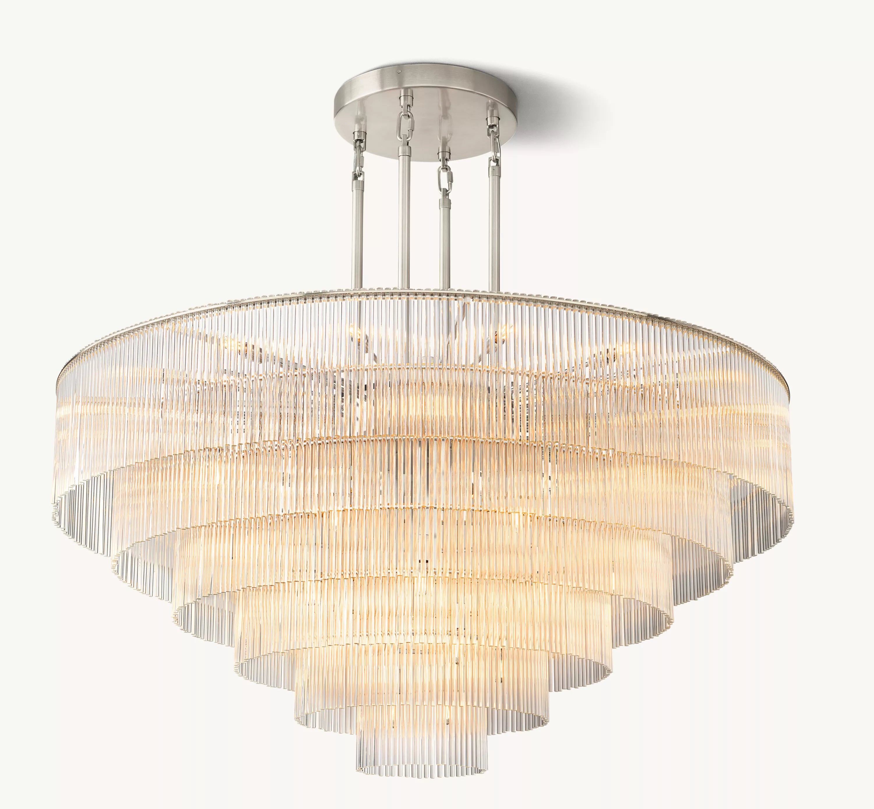 60 Inch Crystal Rod Tiered Chandelier - Amadeo