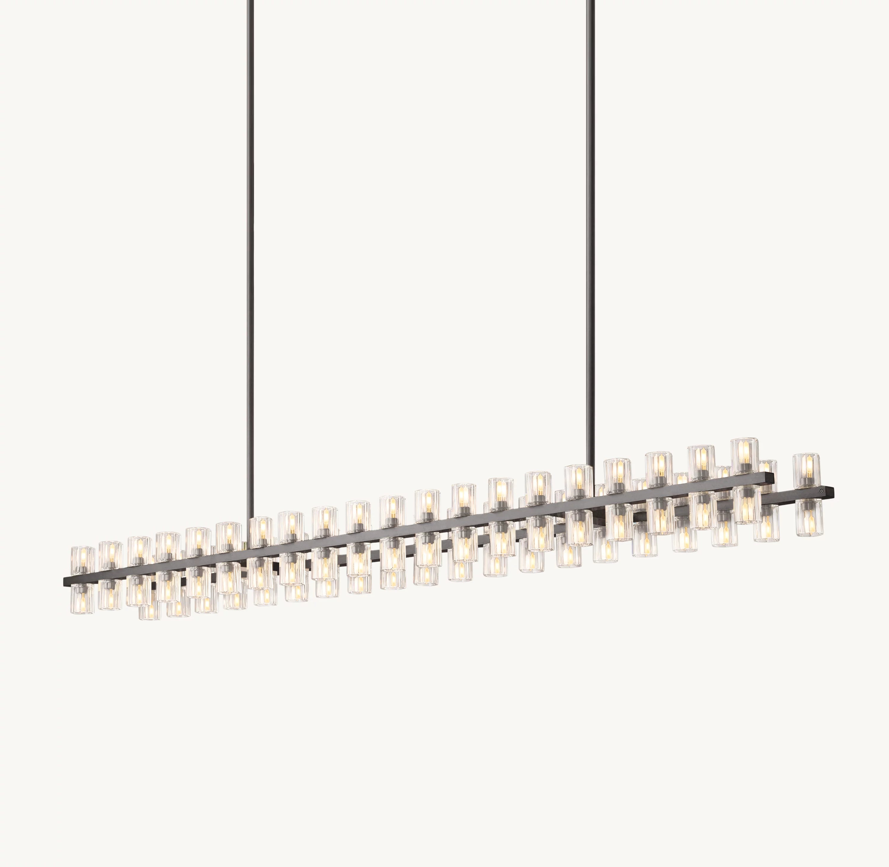 72 Inch Hexagonal Crystal Linear Chandelier – Arcachon