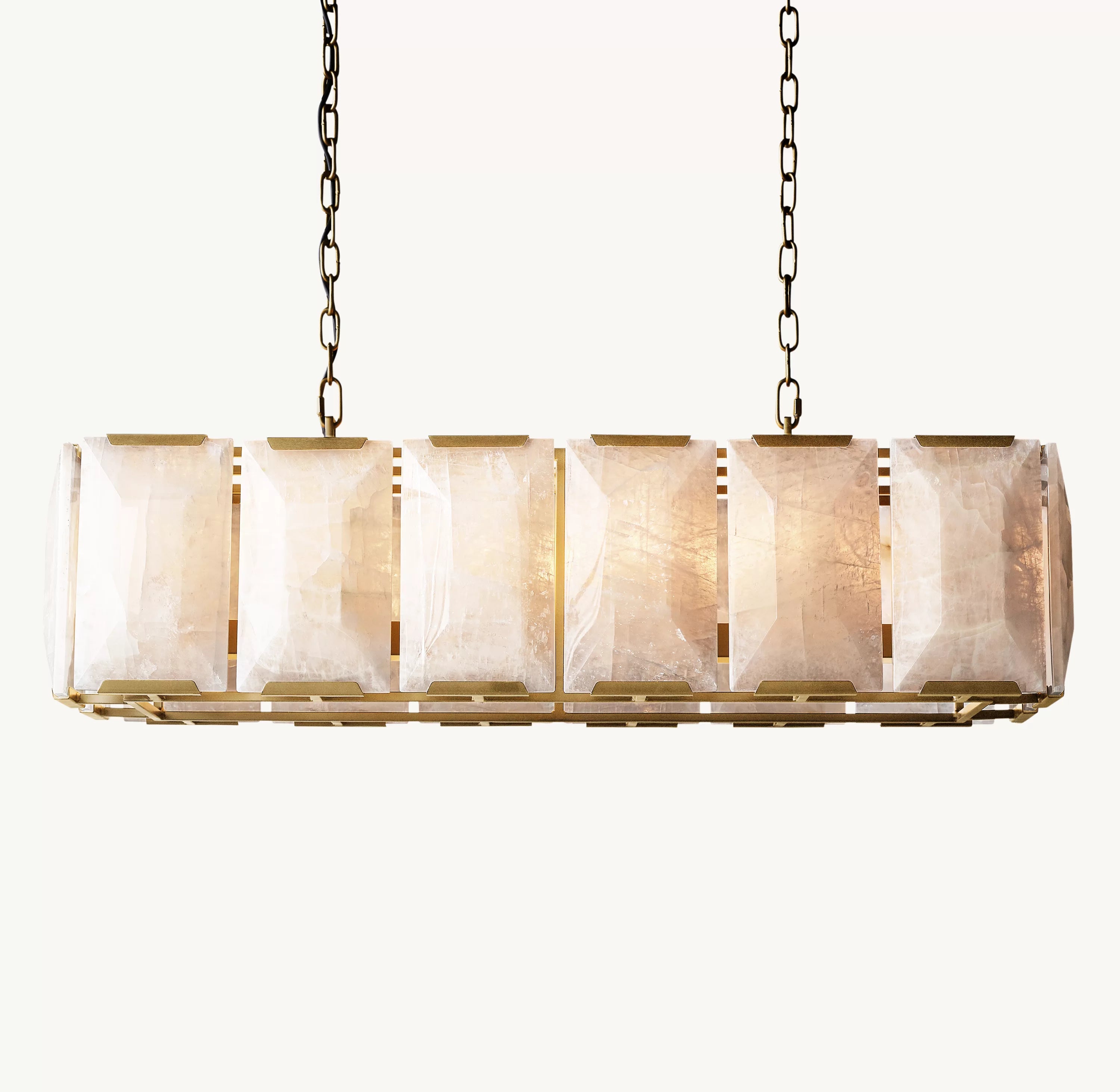 42 Inch Alabaster Rectangular Chandelier – Harlow