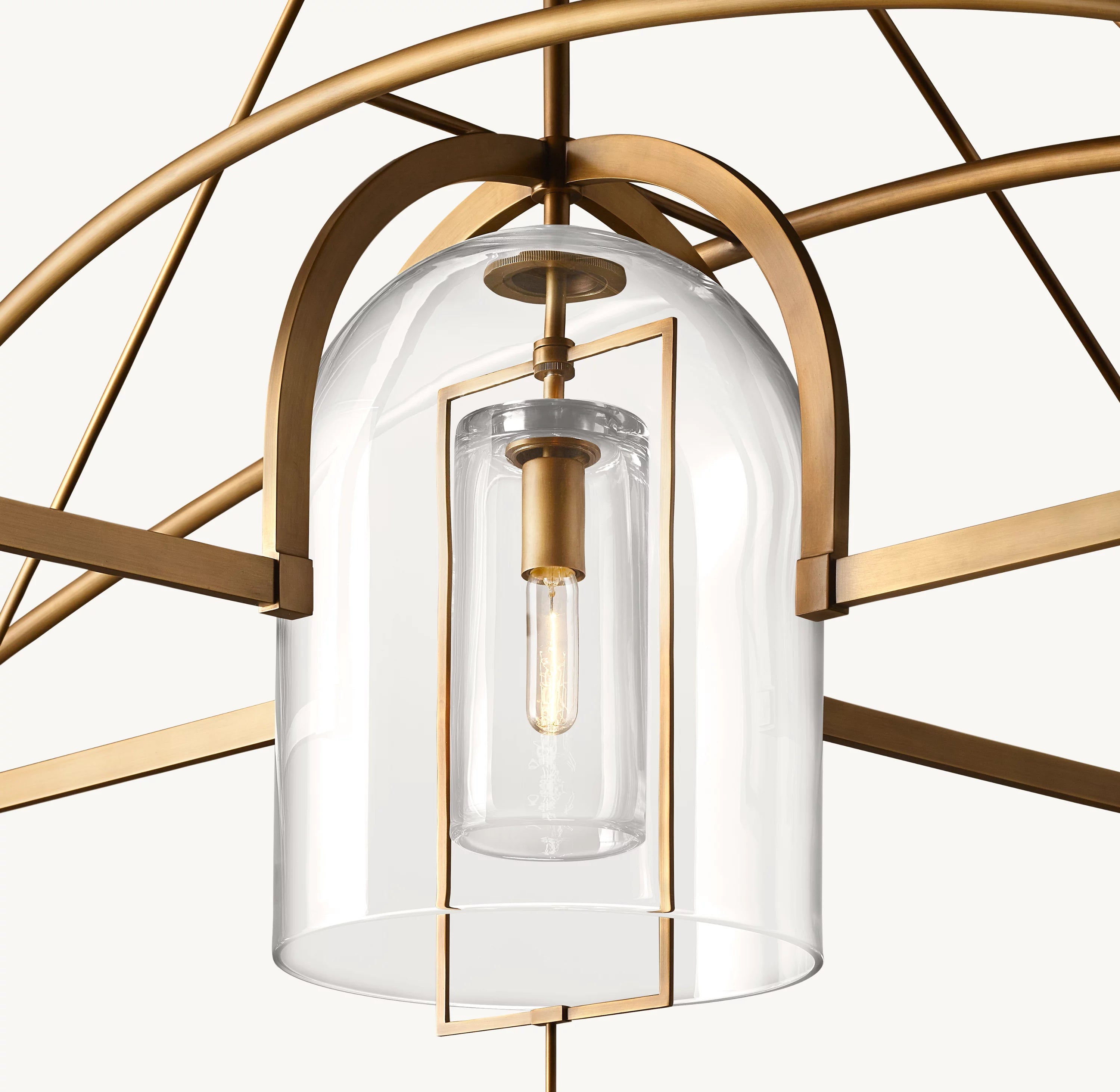 61 Inch Bell Glass Chandelier - Fulcrum