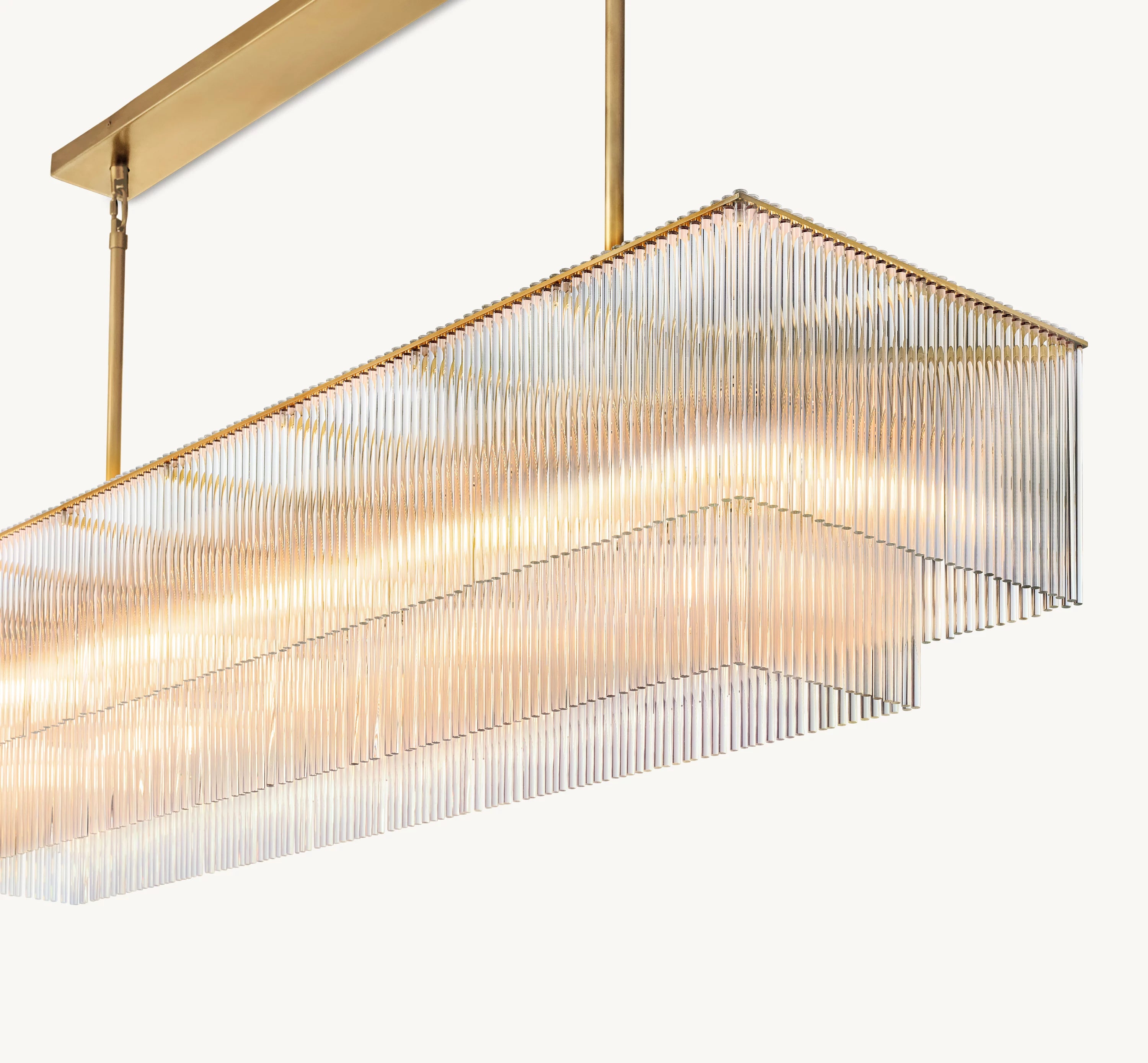72 Inch Crystal Rod Rectangular Chandelier - Amadeo