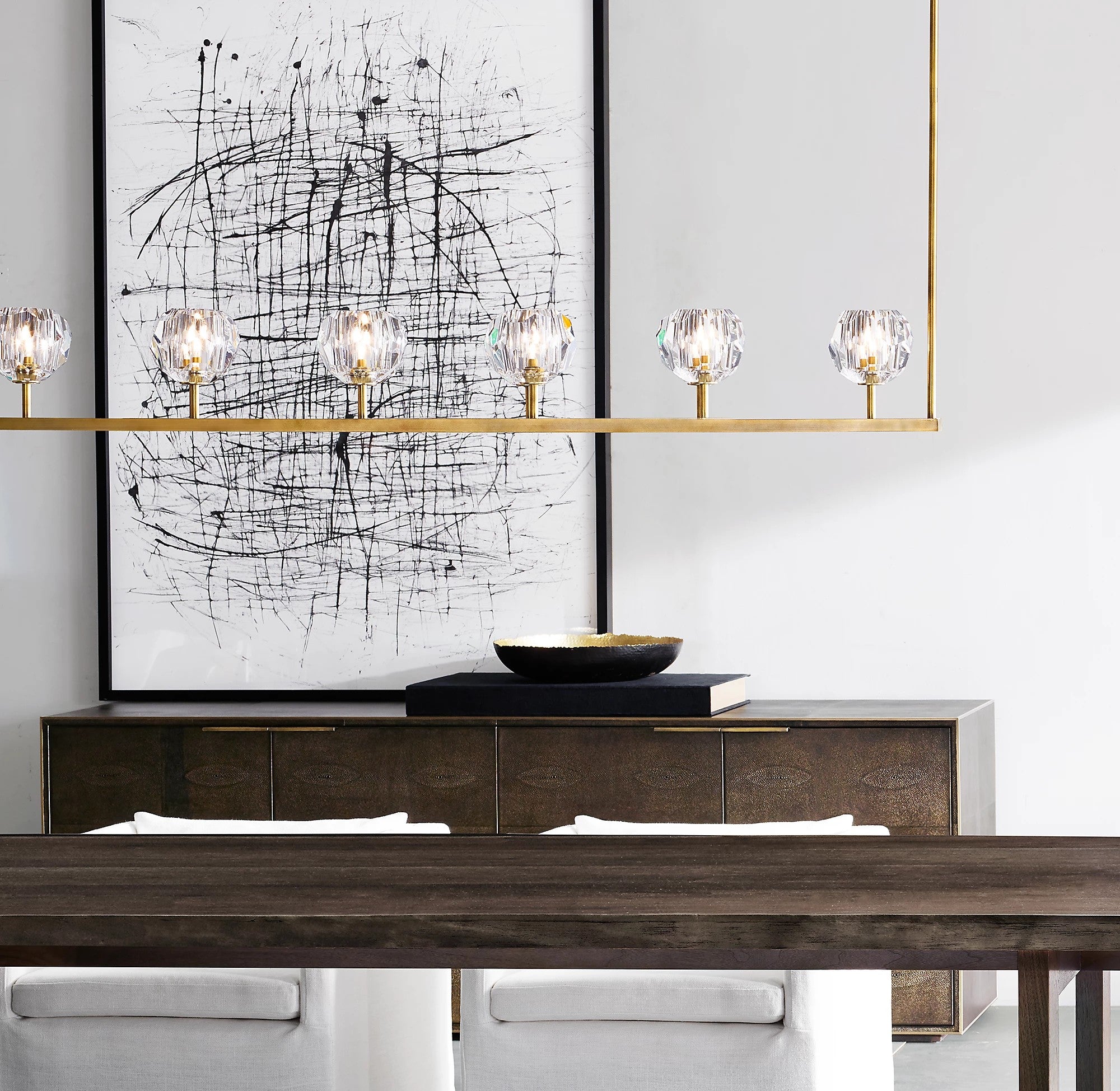 60 Inch Crystal Linear Chandelier – Boule