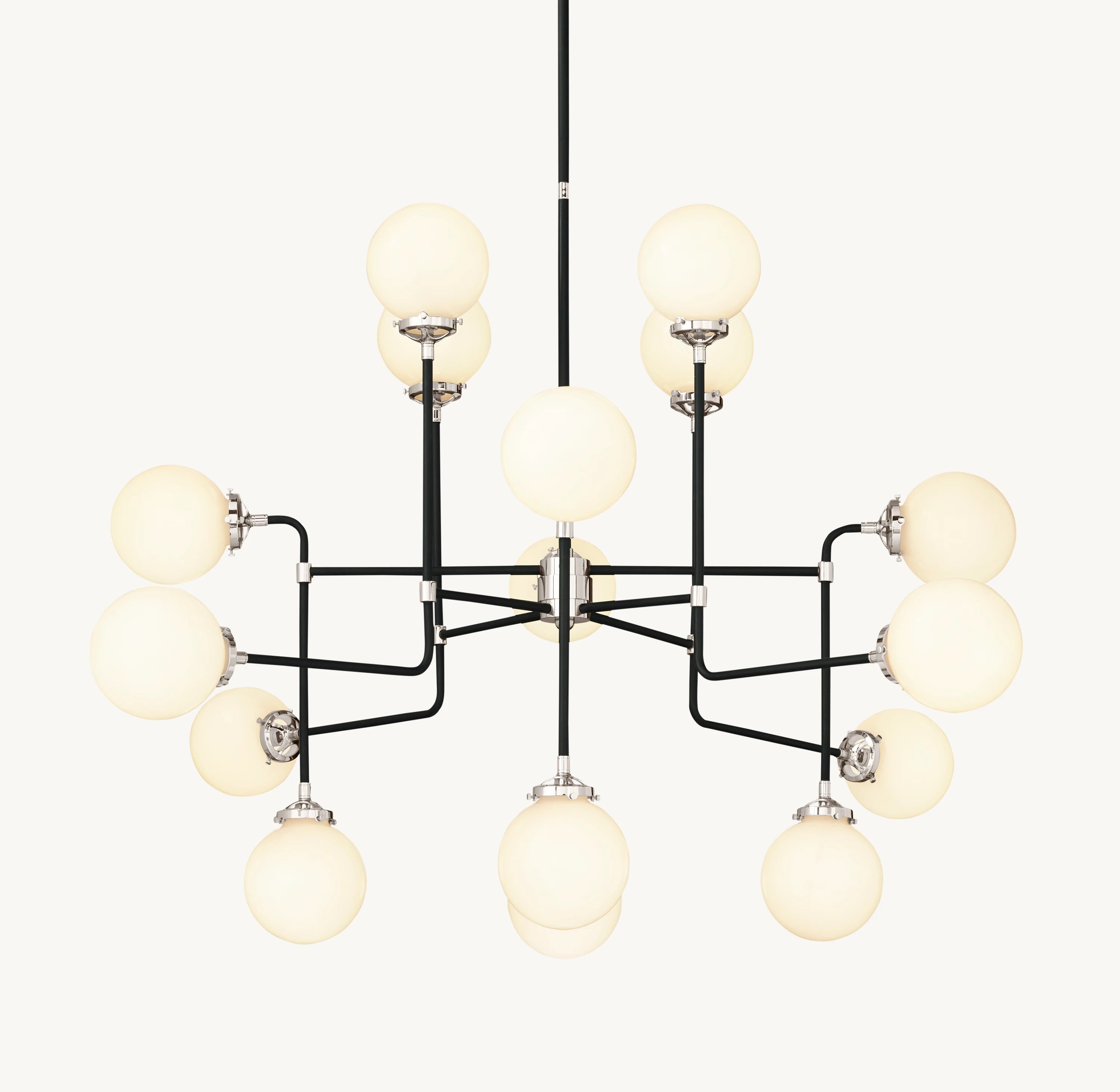 56 Inch Milk Glass Sputnik Globe Chandelier - Bistro