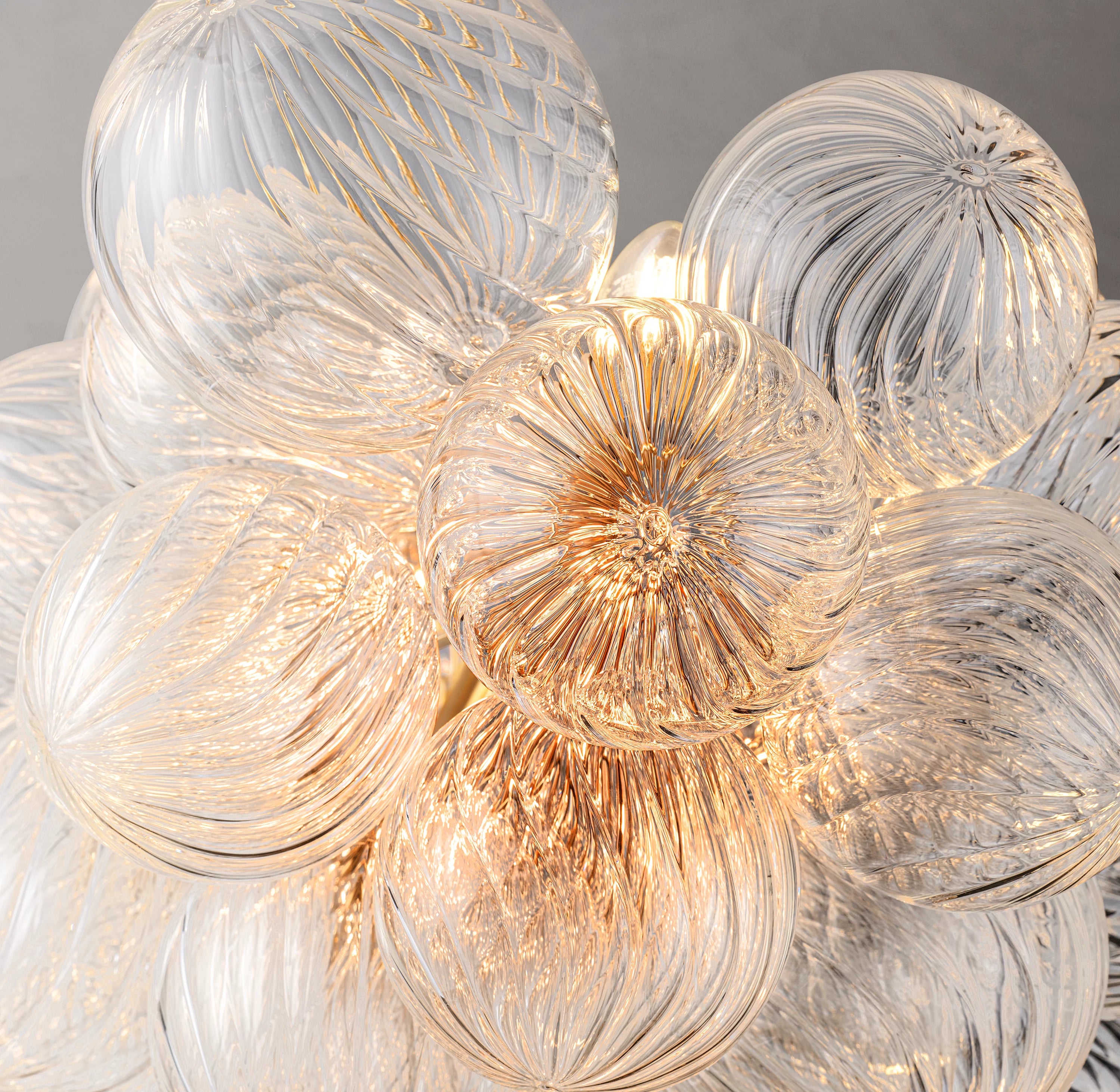 63 Inch Glass Bubble Linear Chandelier - Talia