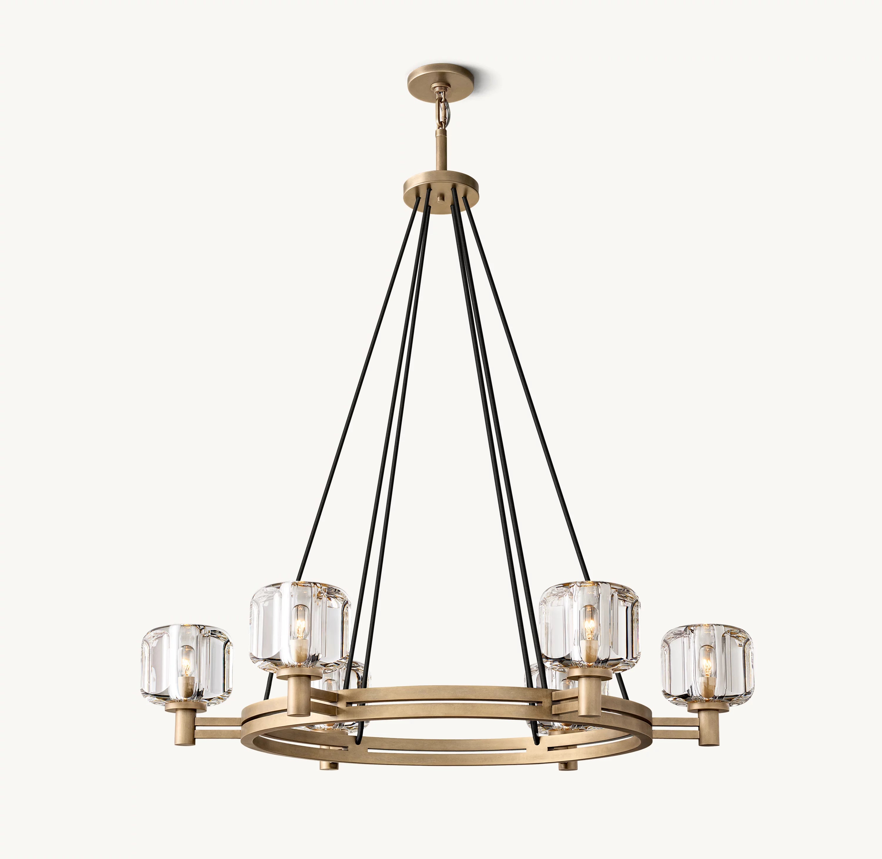 36 Inch Crystal Round Candle Chandelier - Demaret