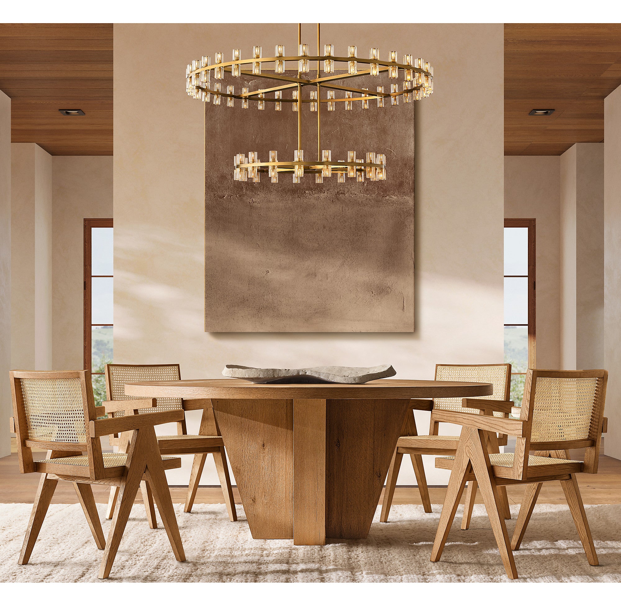 60 Inch Hexagonal Crystal Tiered Chandelier – Arcachon