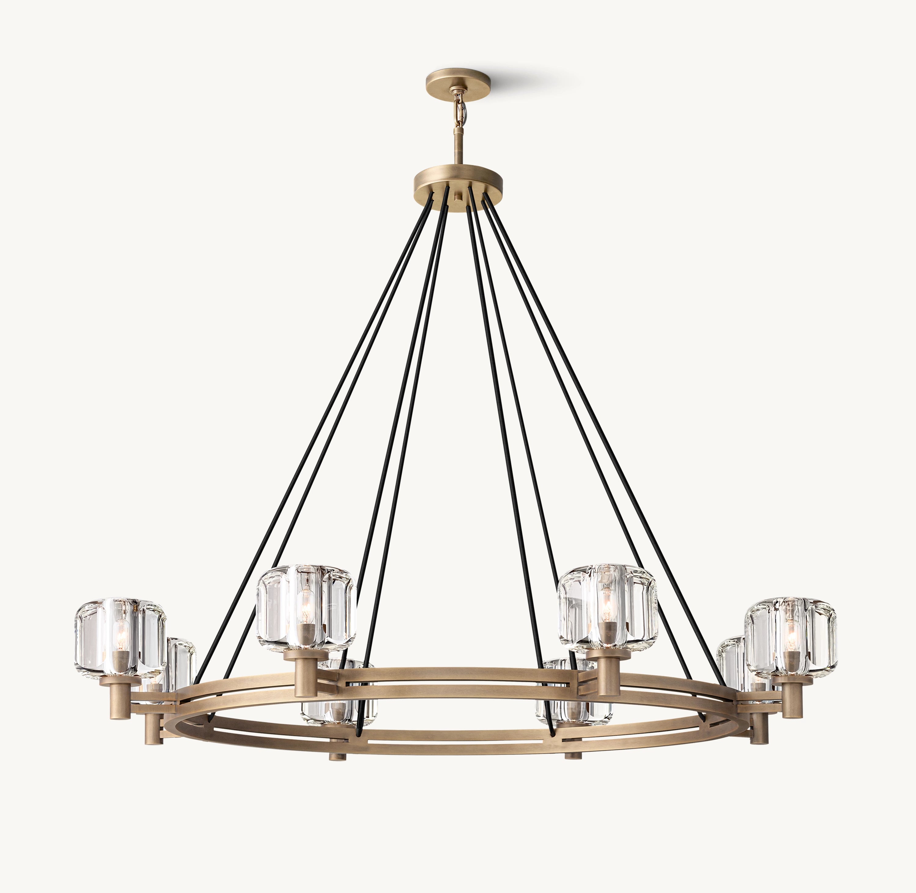 48 Inch Crystal Round Candle Chandelier - Demaret