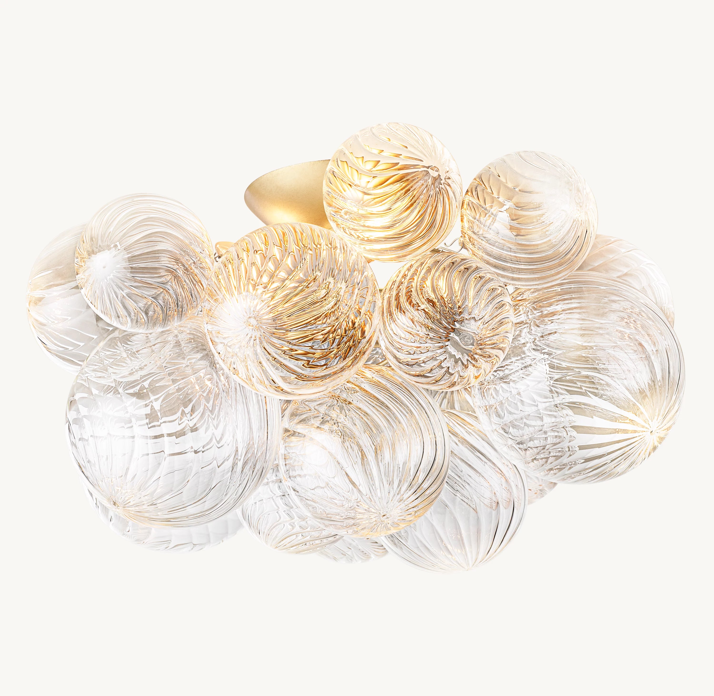 20 Inch Glass bubble Flush Mount Ceiling Light- Talia