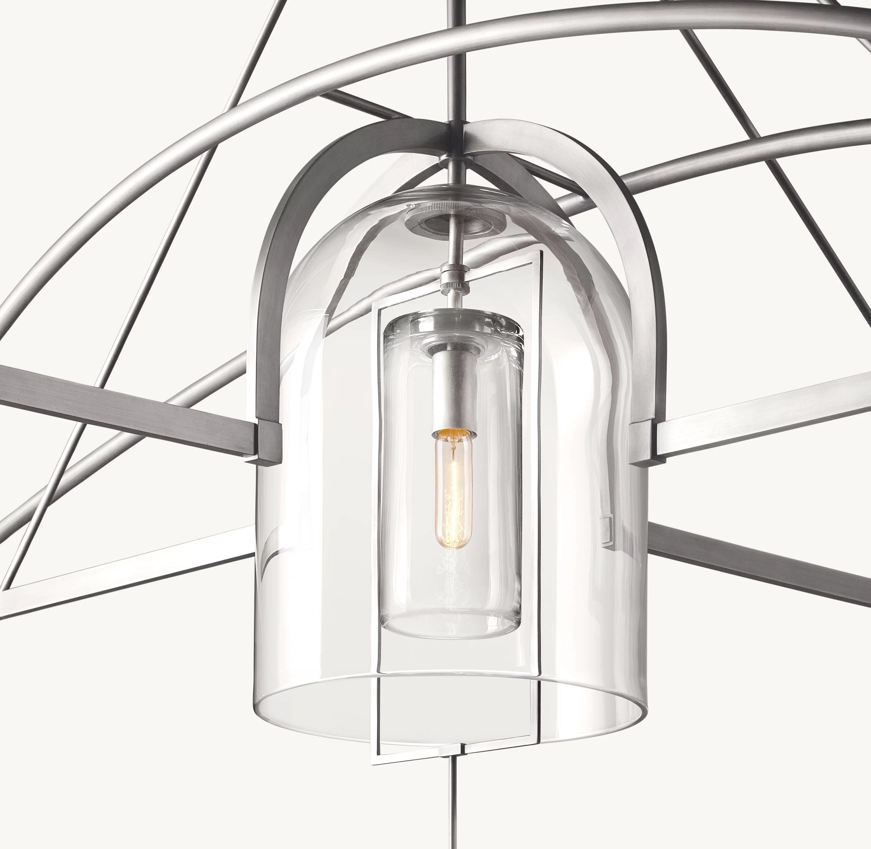 61 Inch Bell Glass Chandelier - Fulcrum