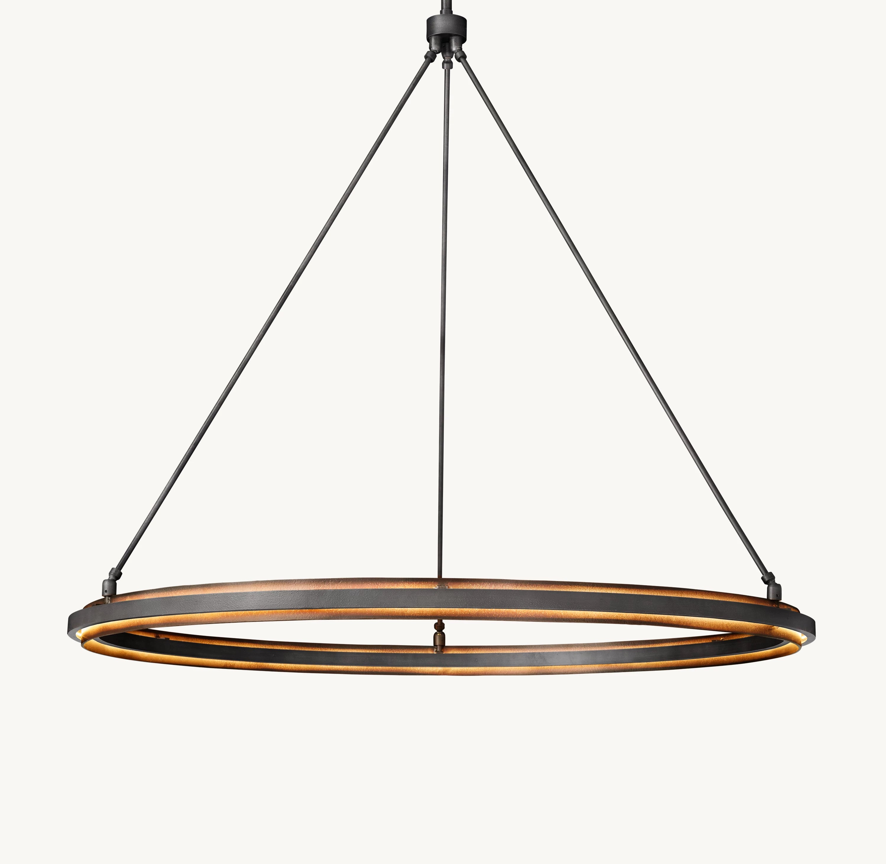 48 Inch Forged Iron Ring LED Chandelier - Peralta