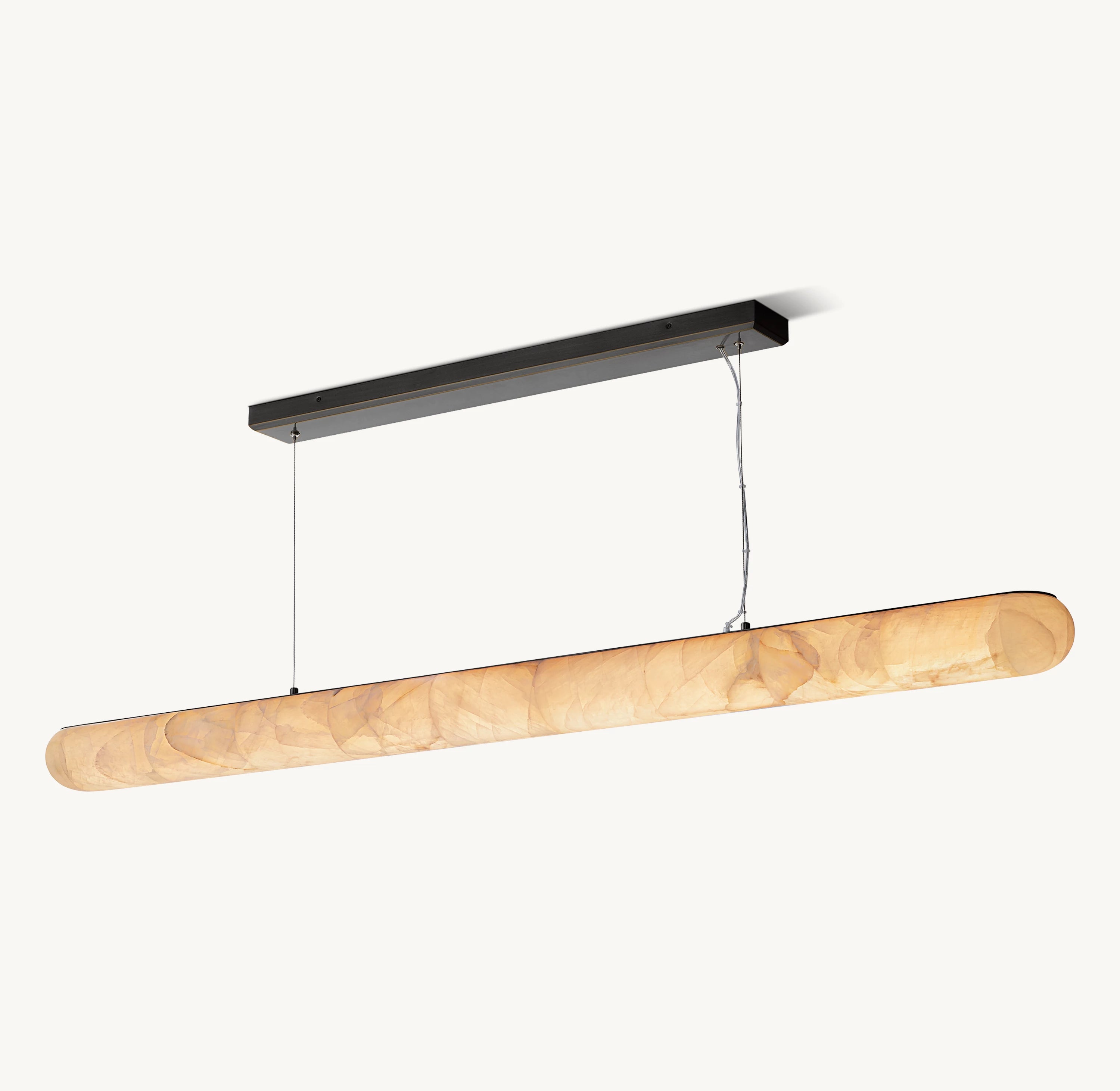80 Inch Lisse Linear Alabaster Chandelier - Rivage
