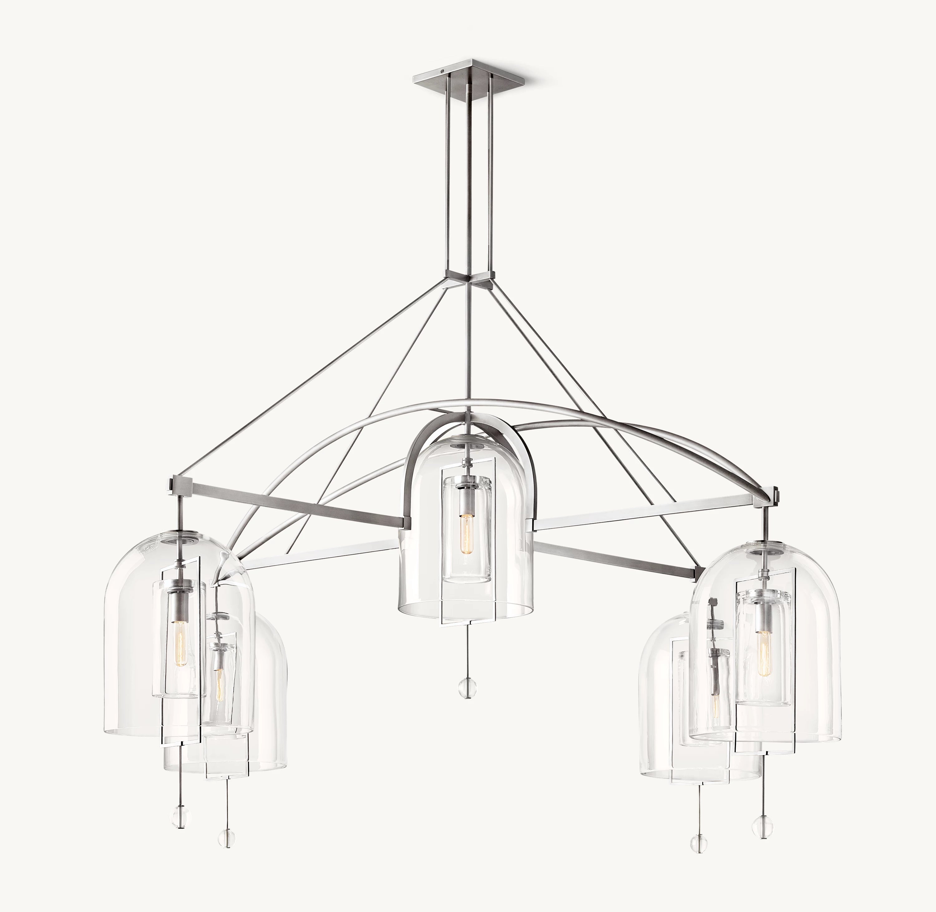 61 Inch Bell Glass Chandelier - Fulcrum