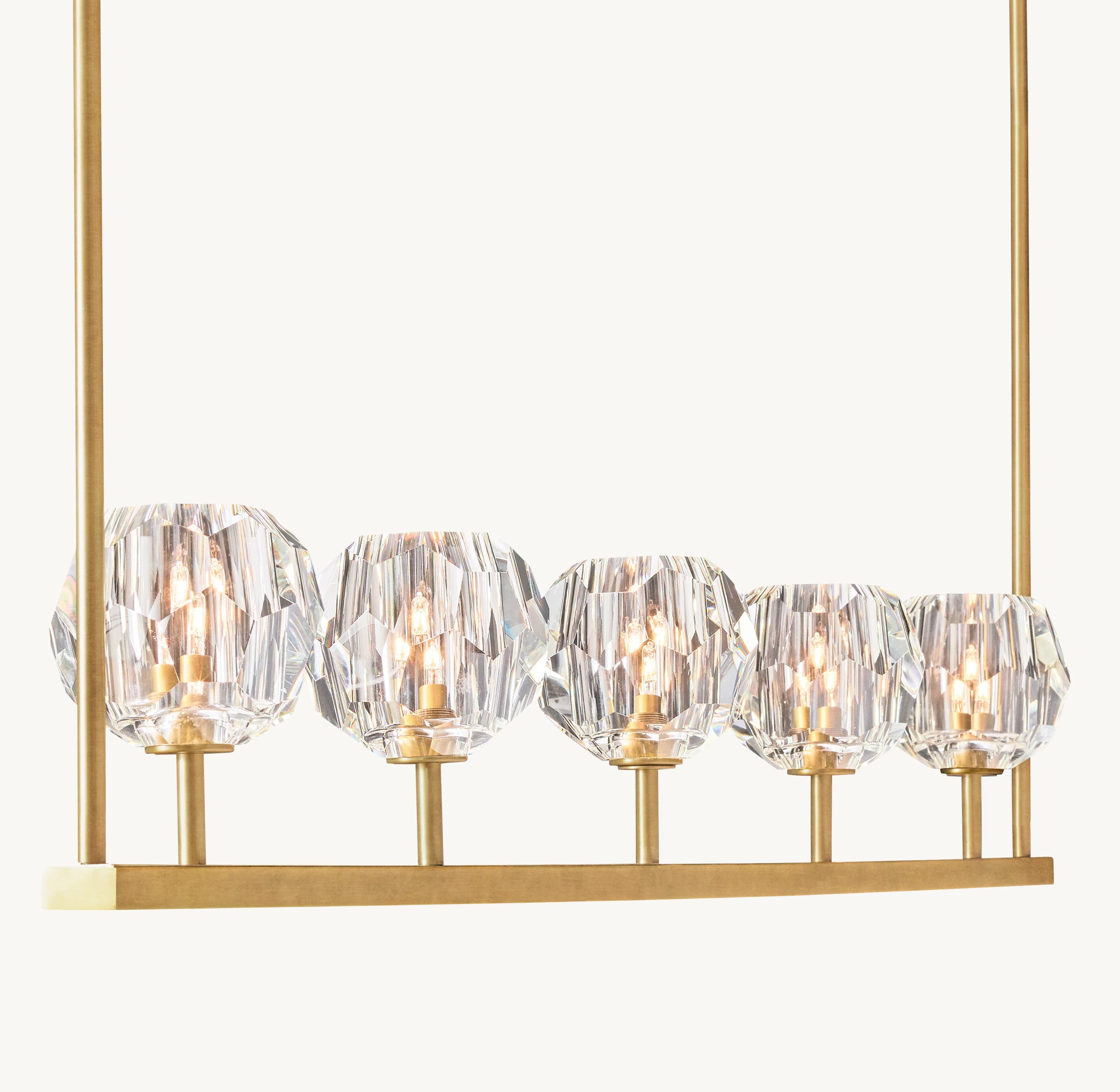 48 Inch Crystal Linear Chandelier – Boule