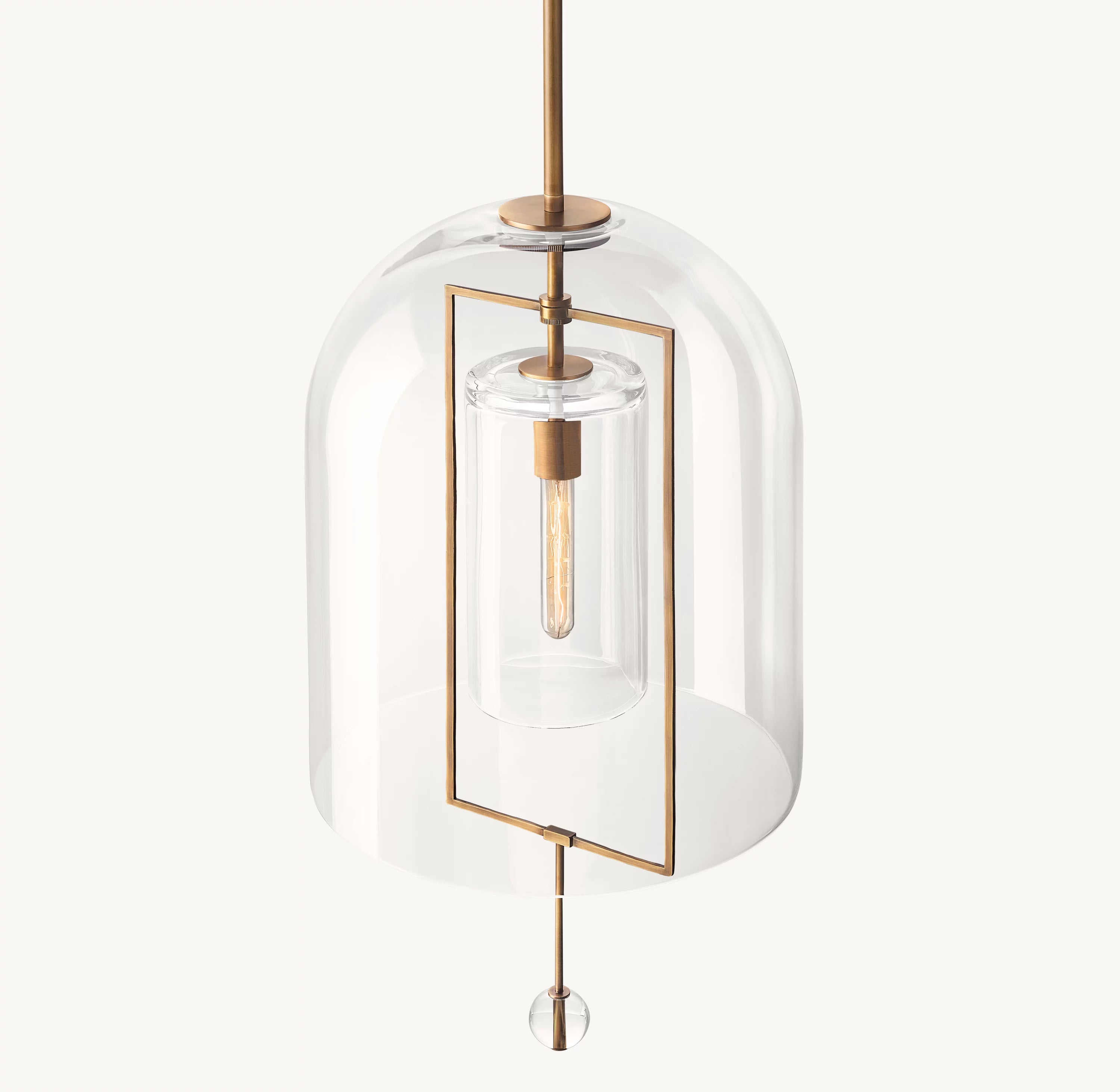 15 Inch Bell Glass Pendant Light - Fulcrum