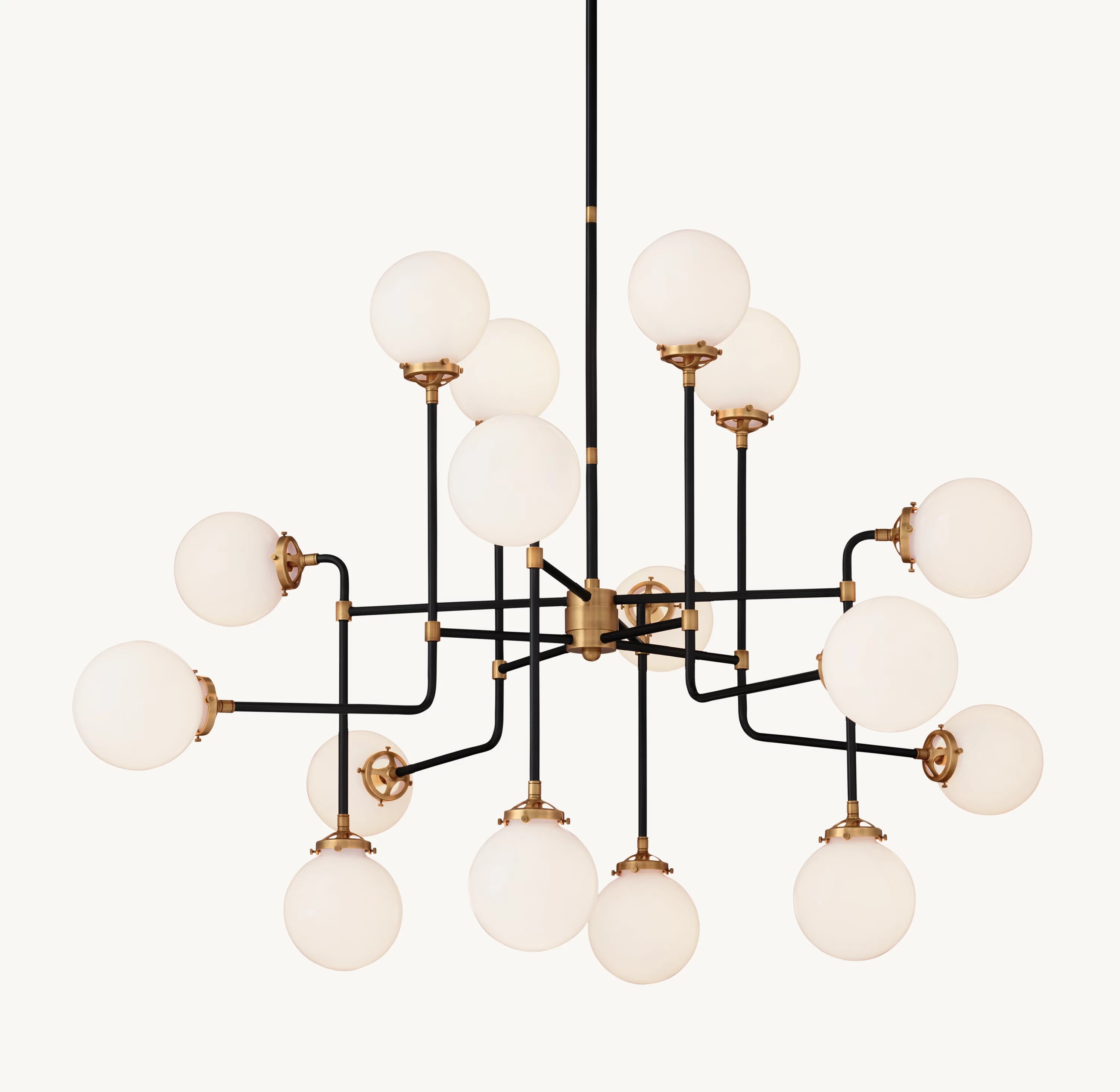 56 Inch Milk Glass Sputnik Globe Chandelier - Bistro