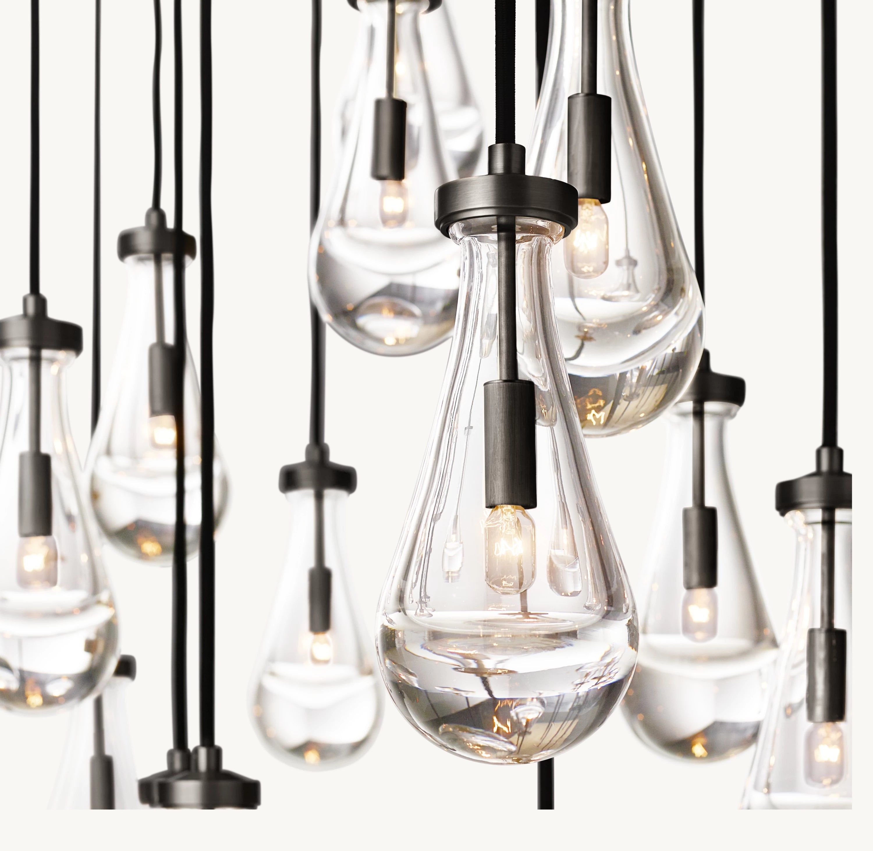 72 Inch Raindrop Linear Chandelier – Ava