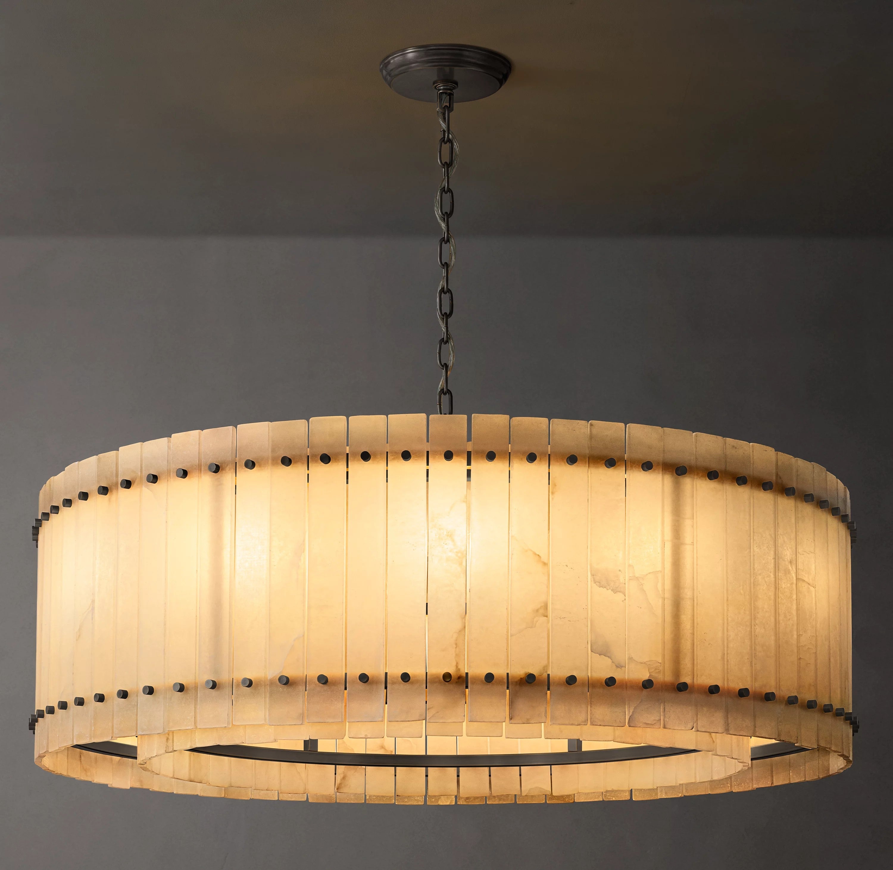 48 Inch Alabaster Round Chandelier - San Marco