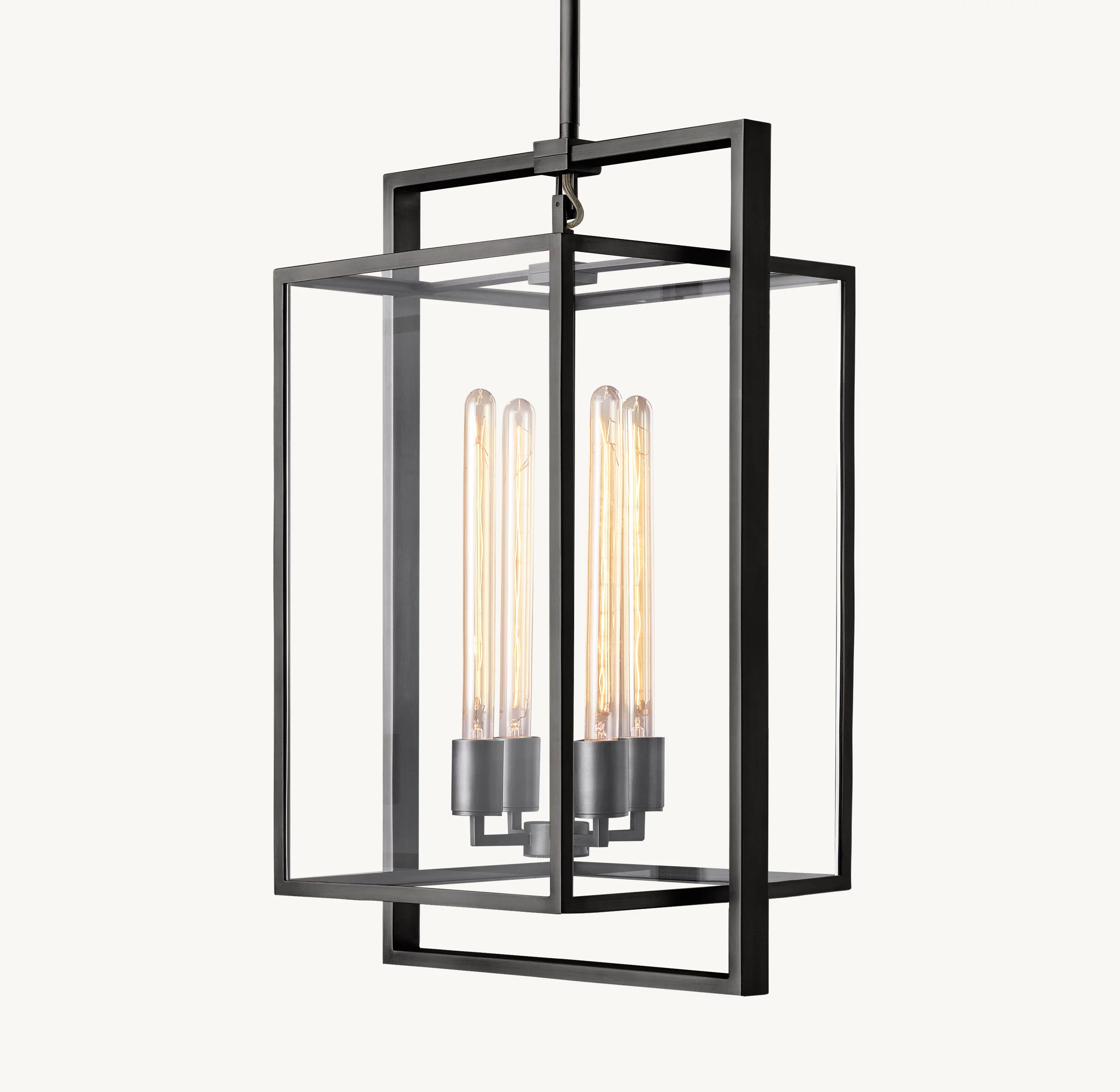 16 Inch Glass Lantern Pendant Light - Beckman