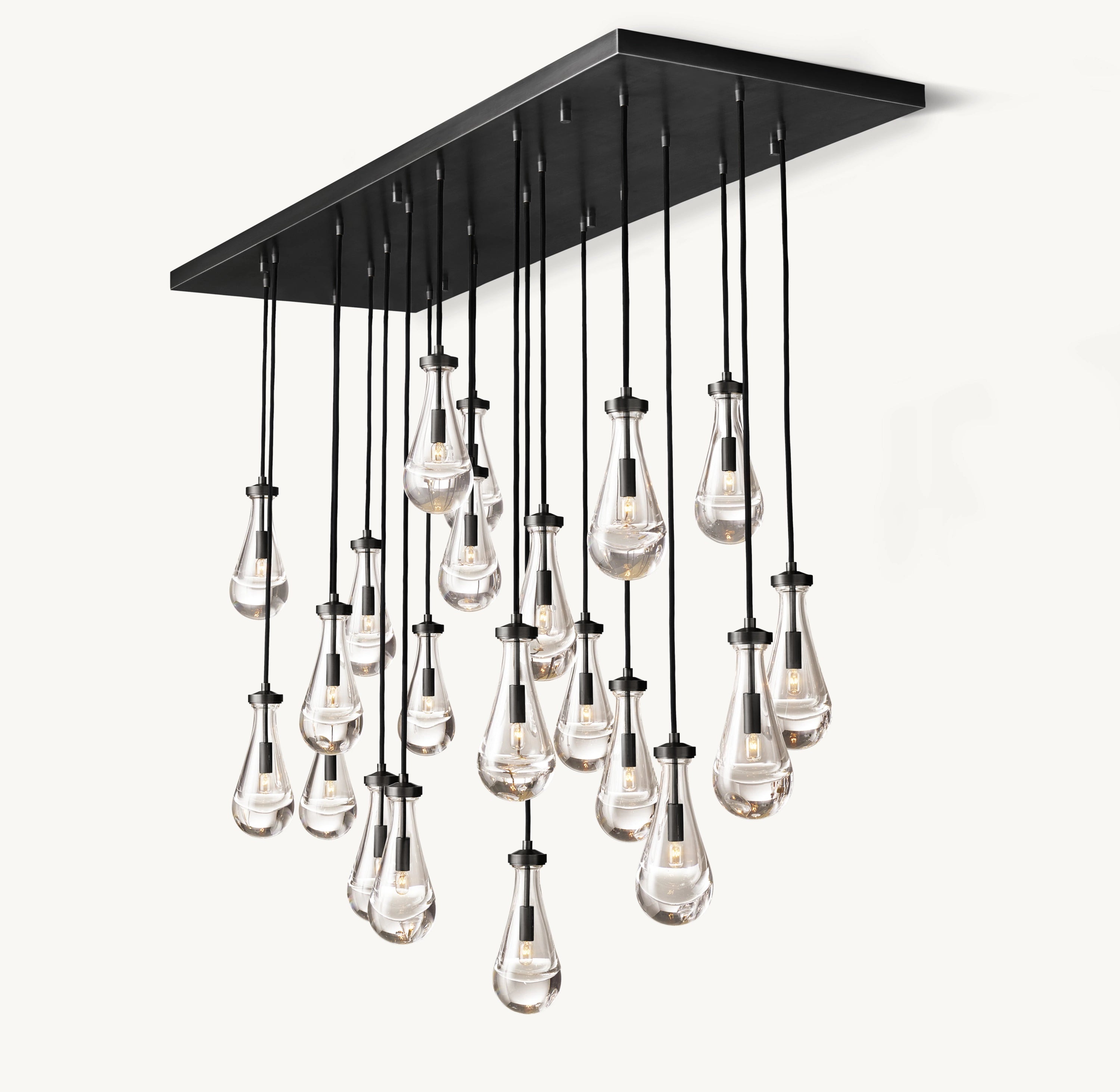72 Inch Raindrop Linear Chandelier – Ava