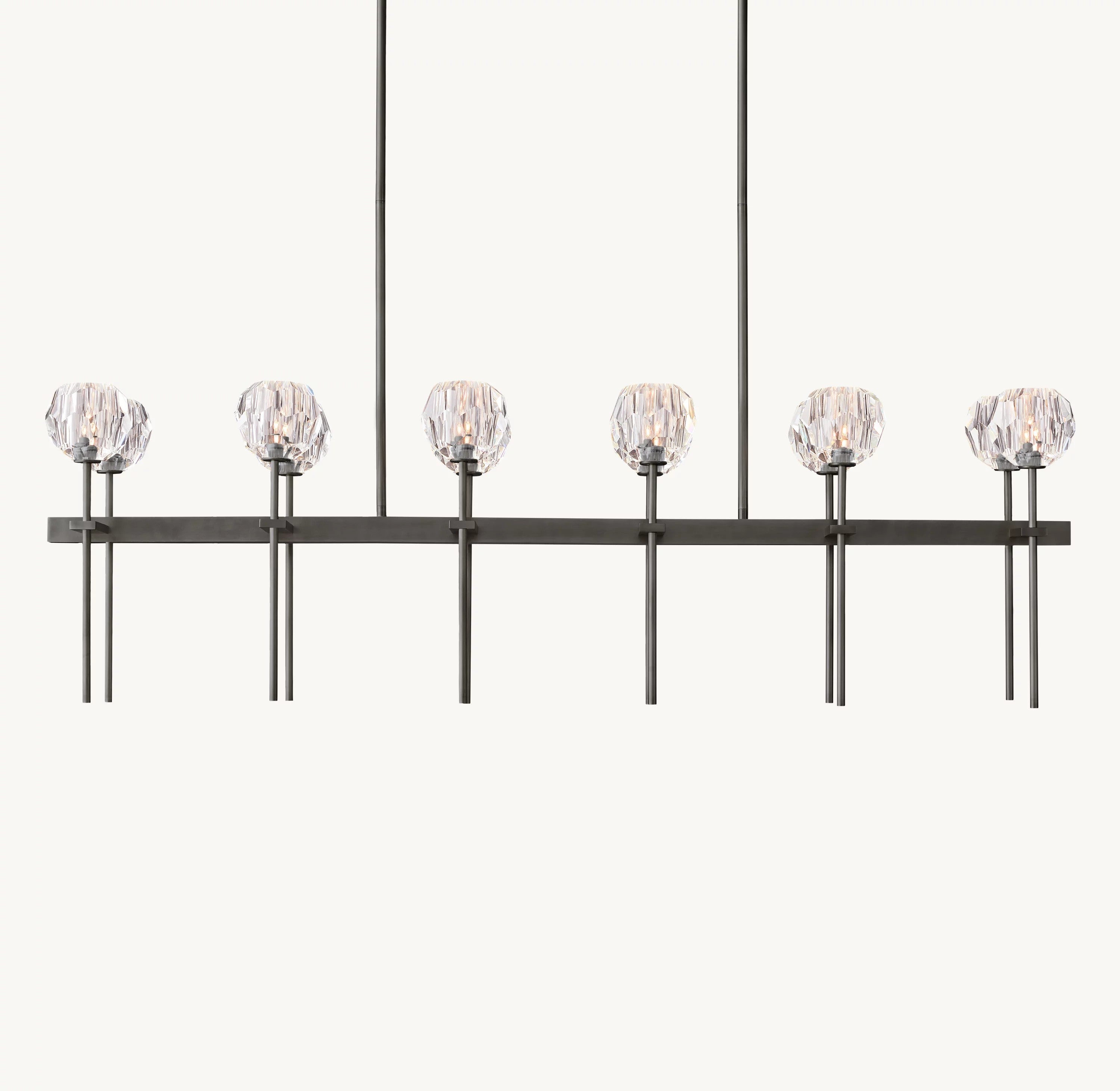 60 Inch Crystal Double Linear Chandelier – Boule