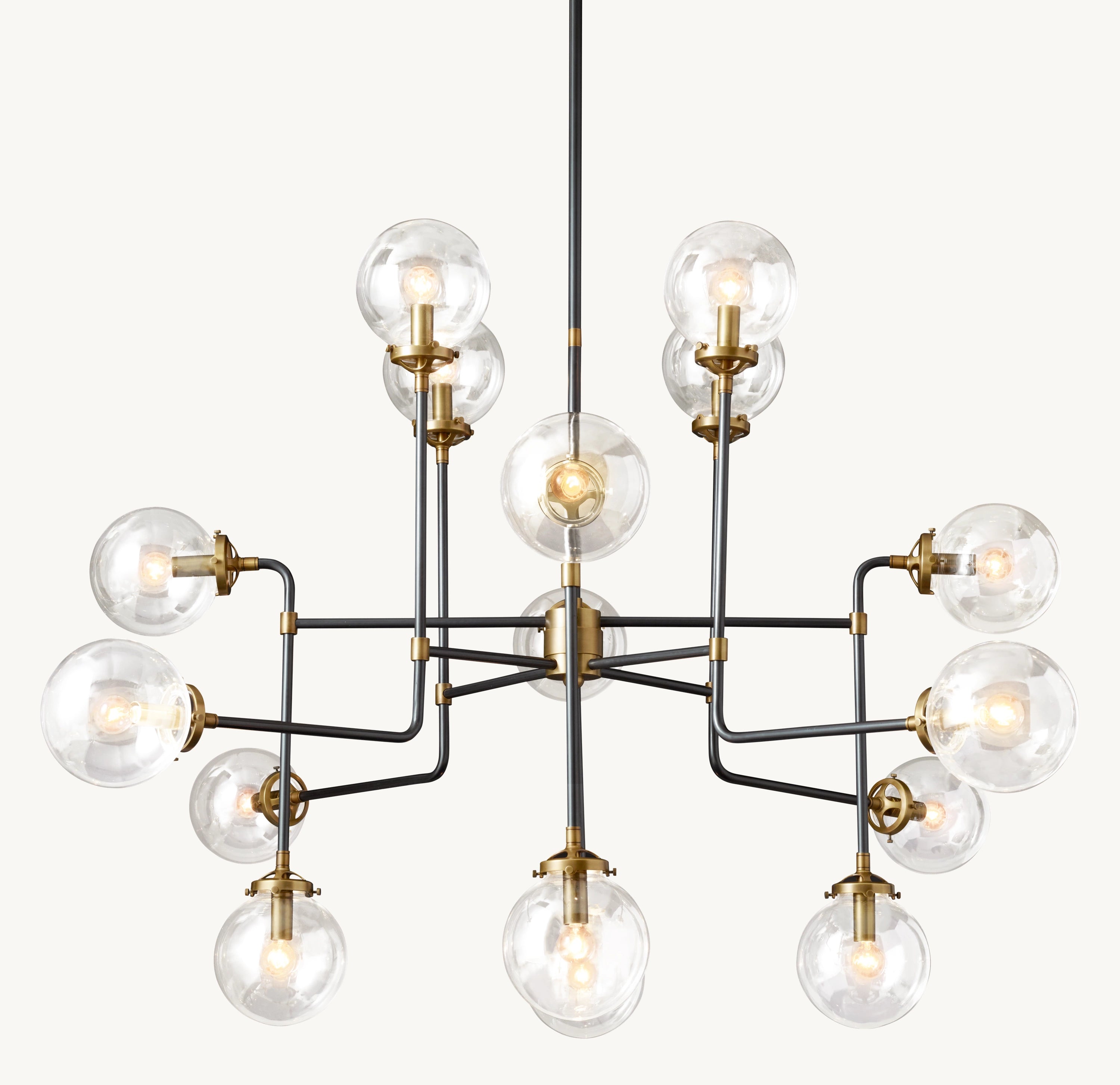 56 Inch Clear Glass Sputnik Globe Chandelier - Bistro