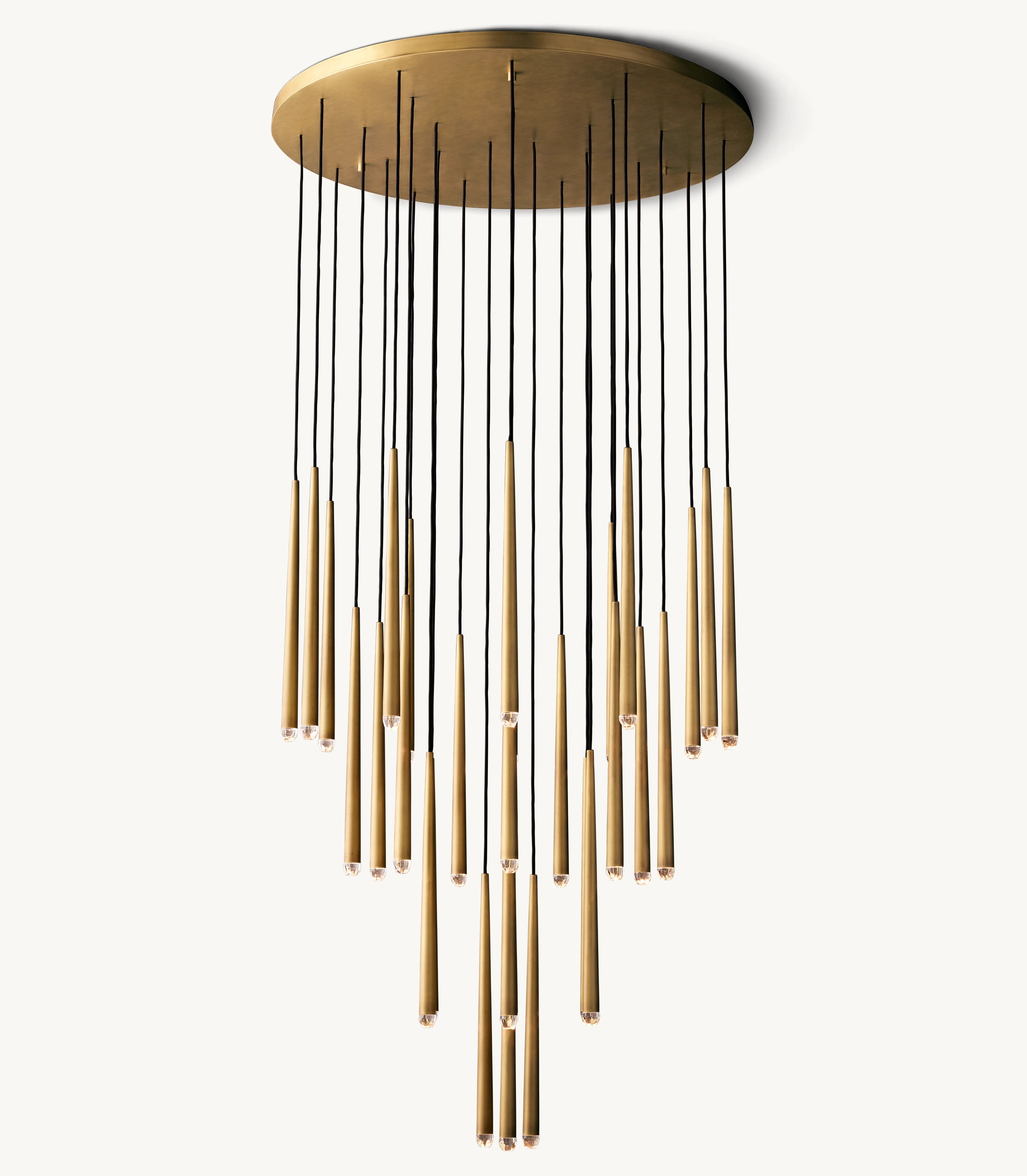 48 Inch Pin Cascading Round Chandelier - Aquitaine