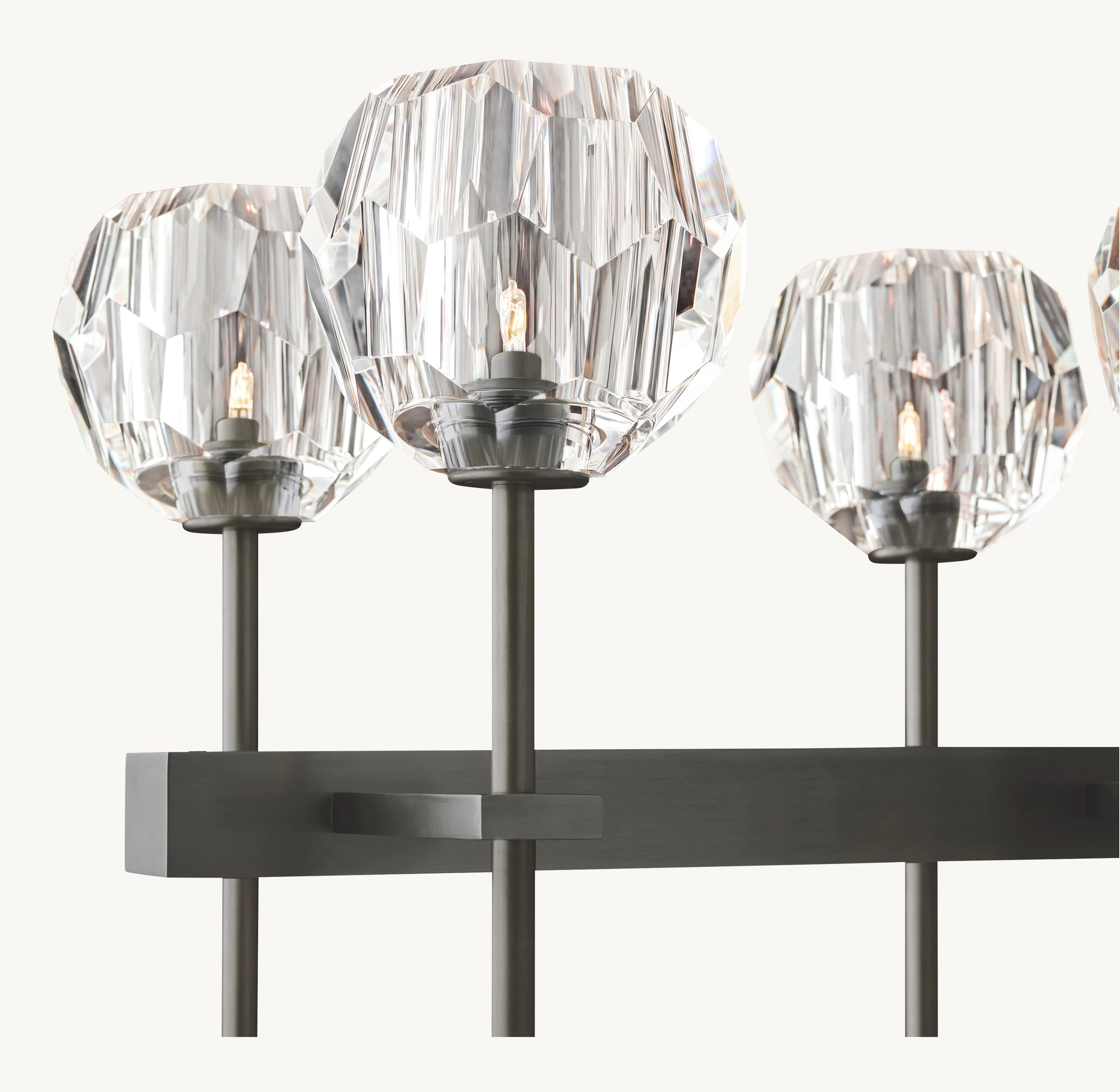 60 Inch Crystal Double Linear Chandelier – Boule