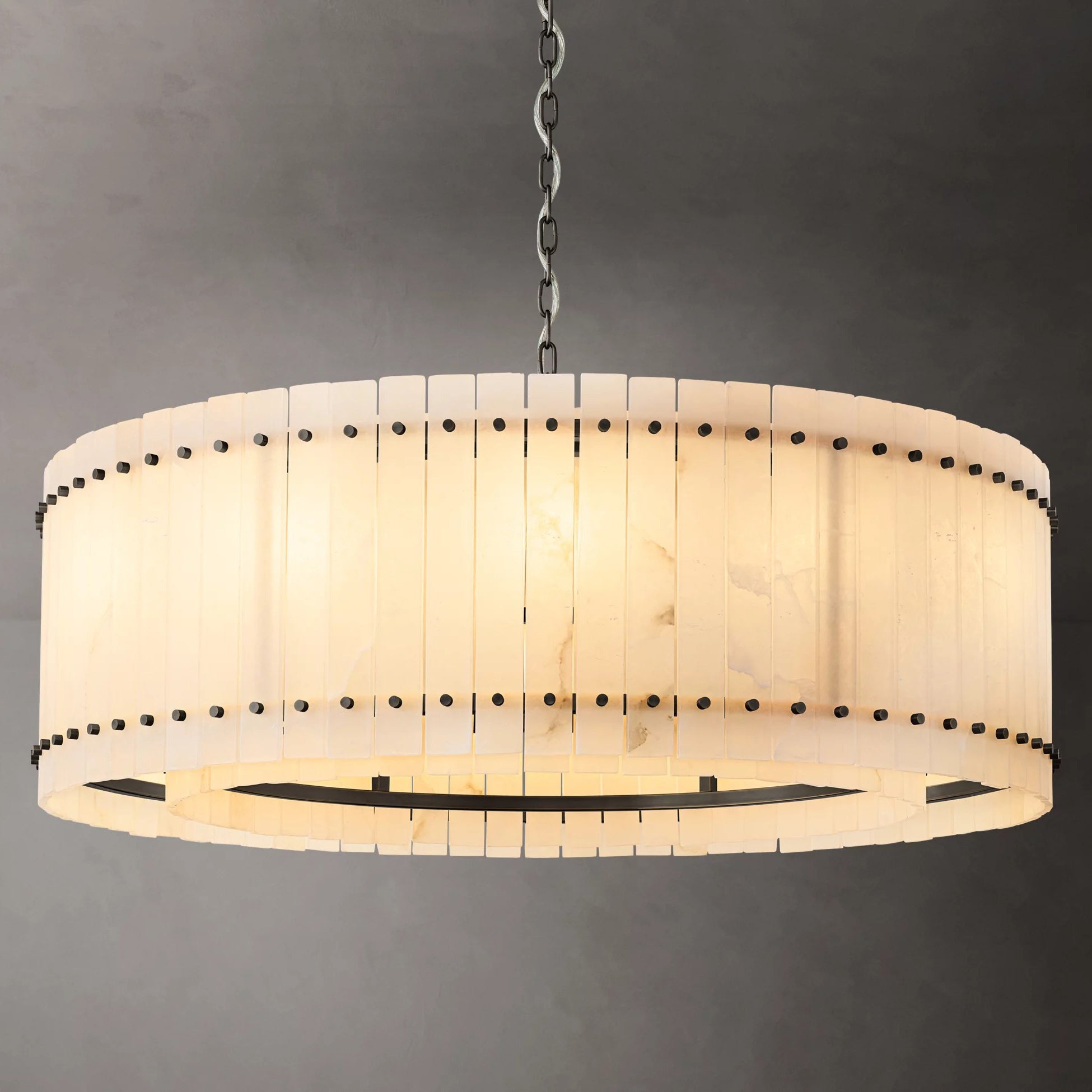 48 Inch Alabaster Round Chandelier - San Marco
