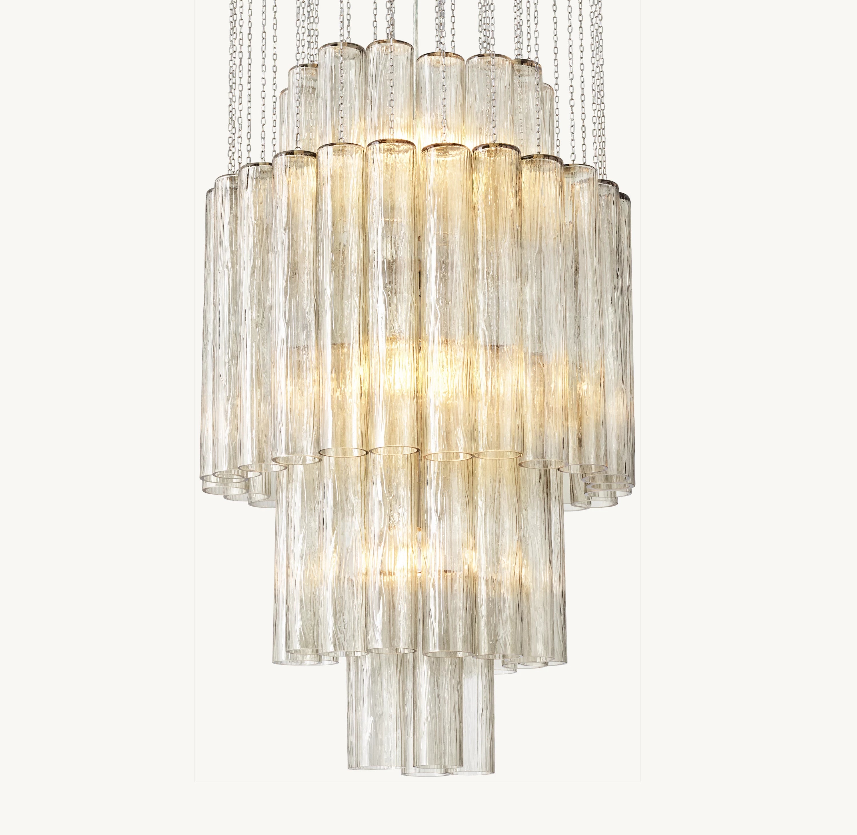 24 Inch Tronchi Murano Glass Tiered Chandelier - Serenella