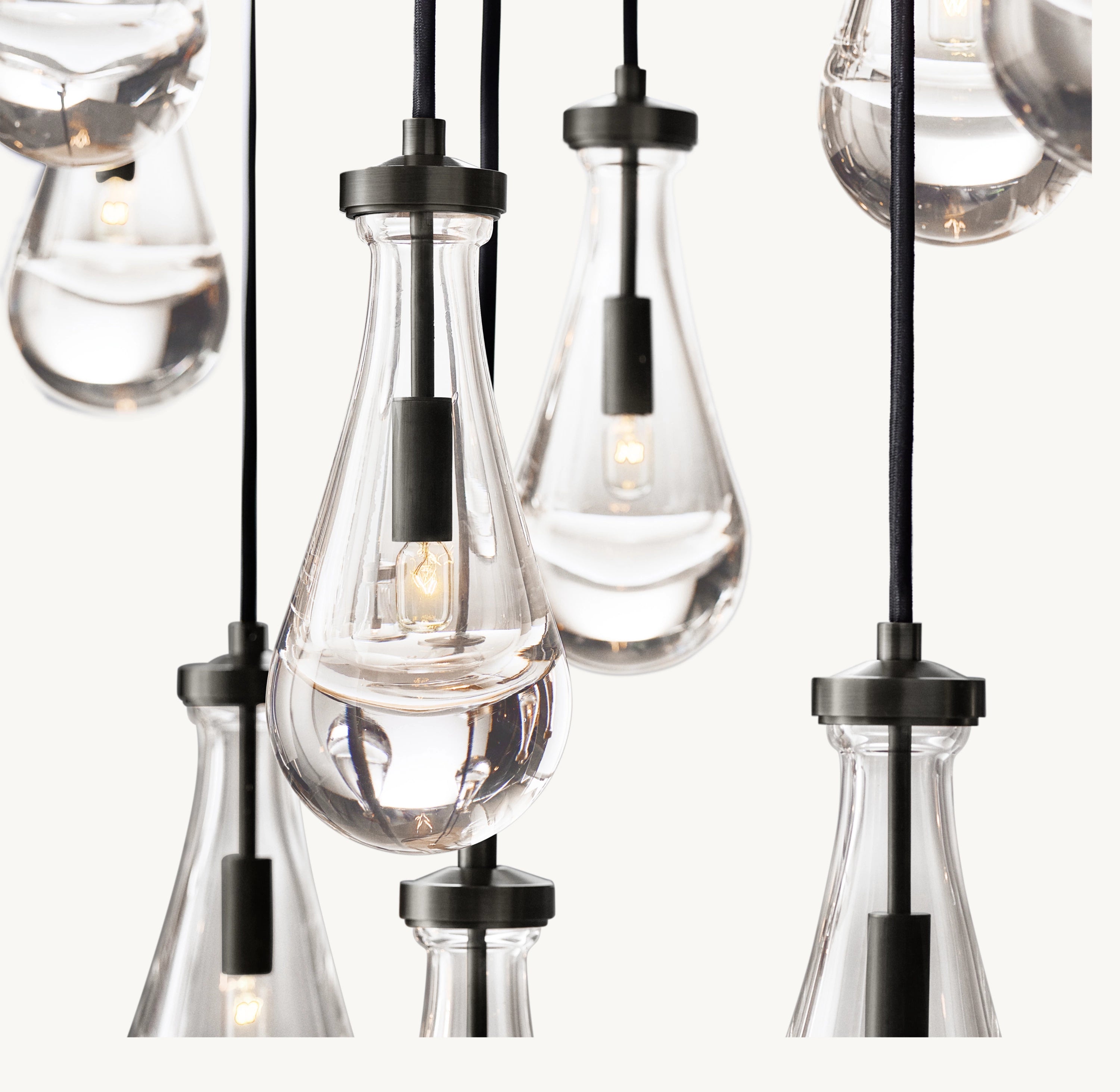 54 Inch Raindrop Linear Chandelier – Ava