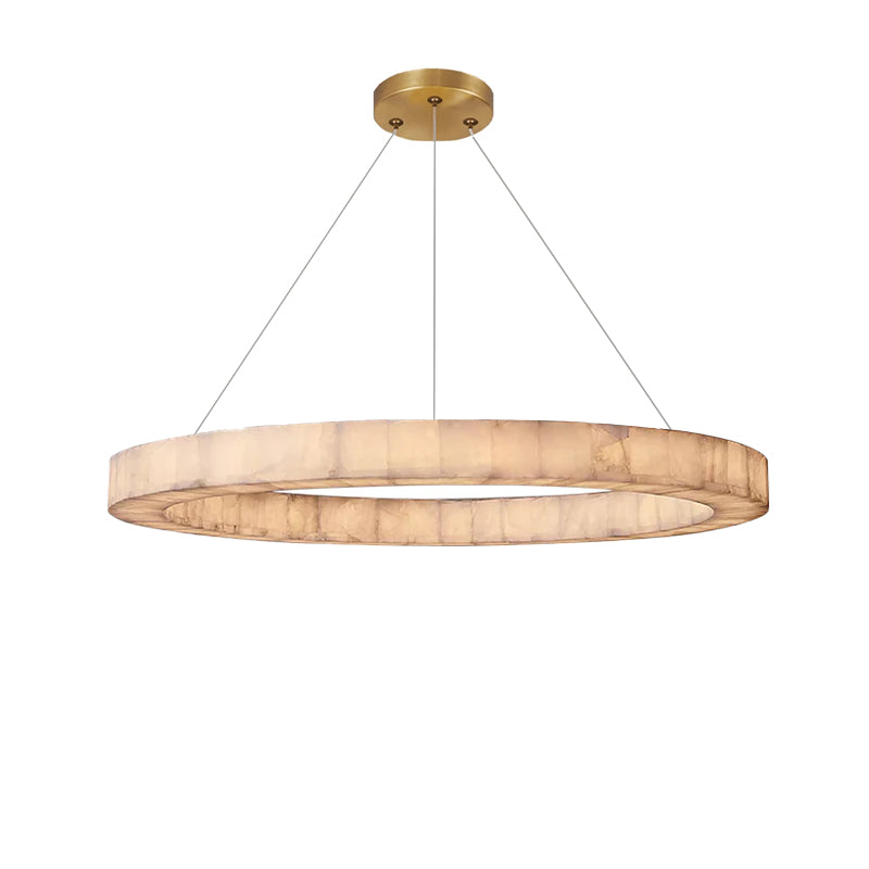 60 Inch Lueur Round Alabaster Chandelier - Rivage
