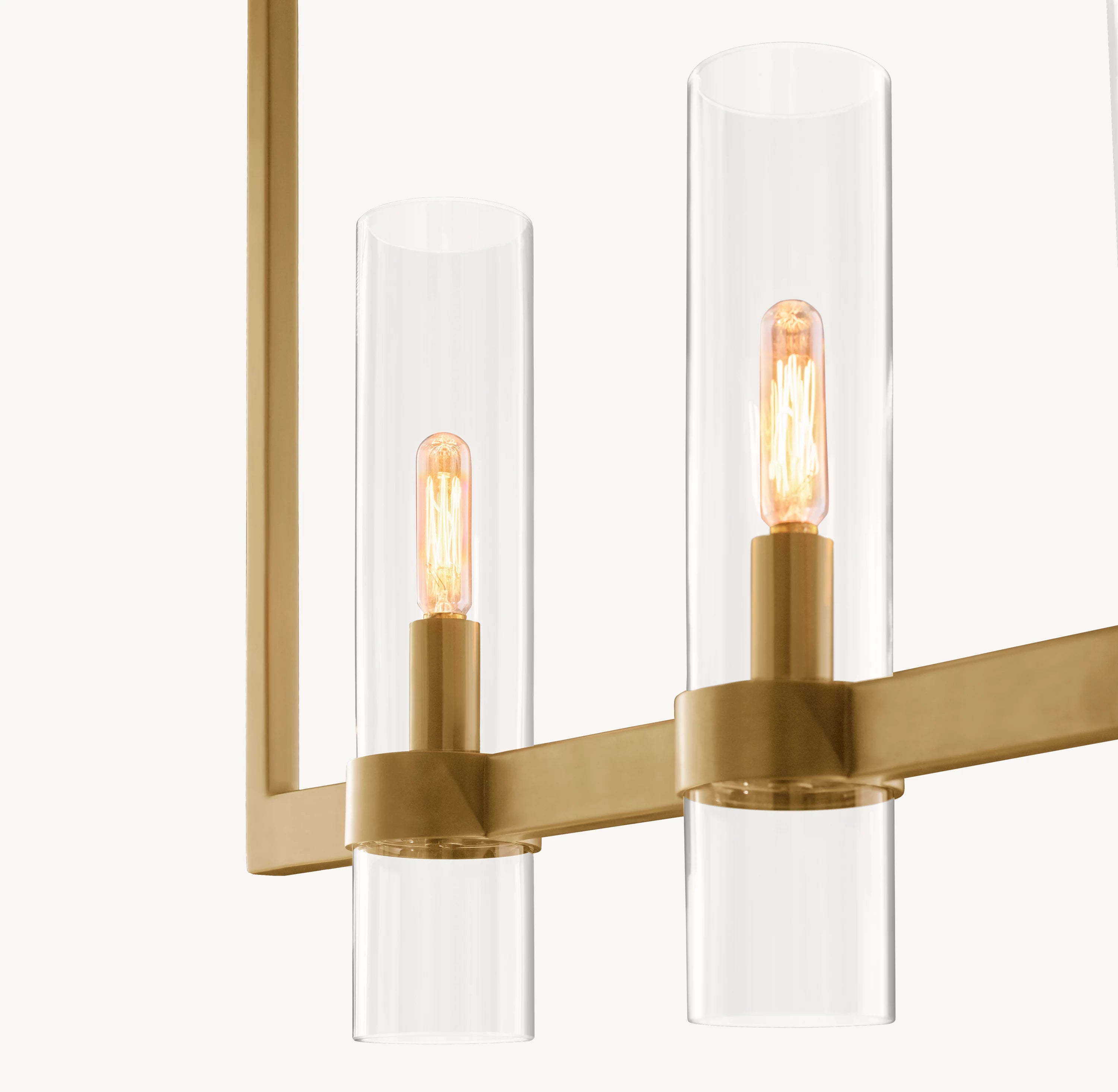 54 Inch Cylindrical Glass Candle Linear Chandelier - Ravelle