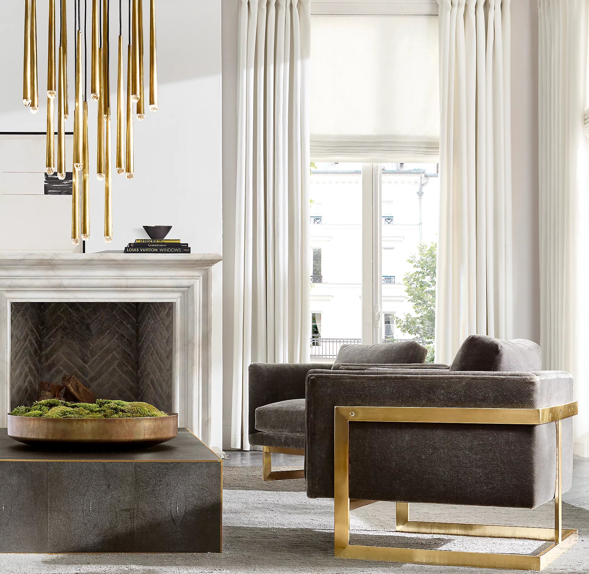 30 Inch Pin Cascading Round Chandelier - Aquitaine