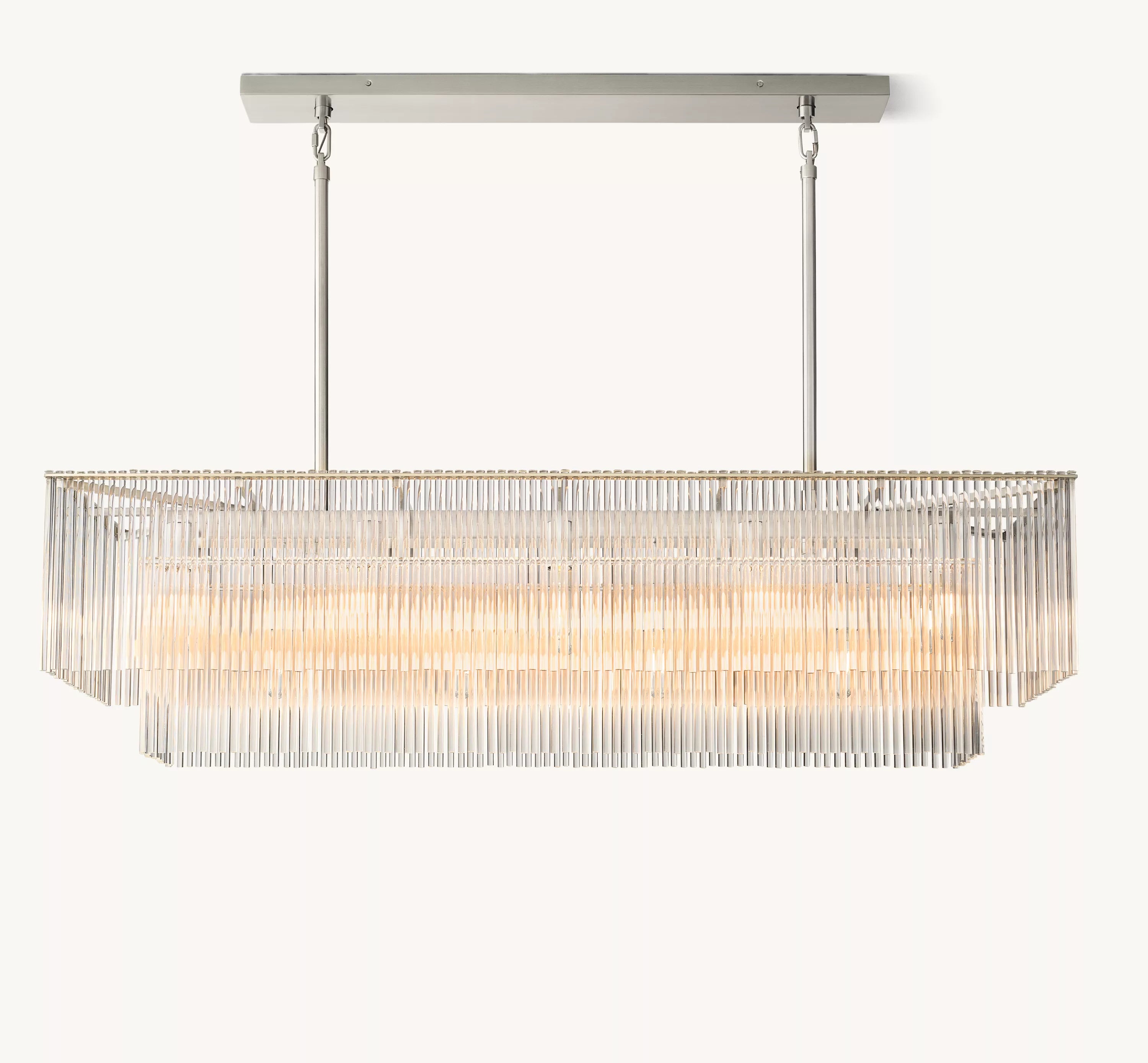 54 Inch Crystal Rod Rectangular Chandelier - Amadeo