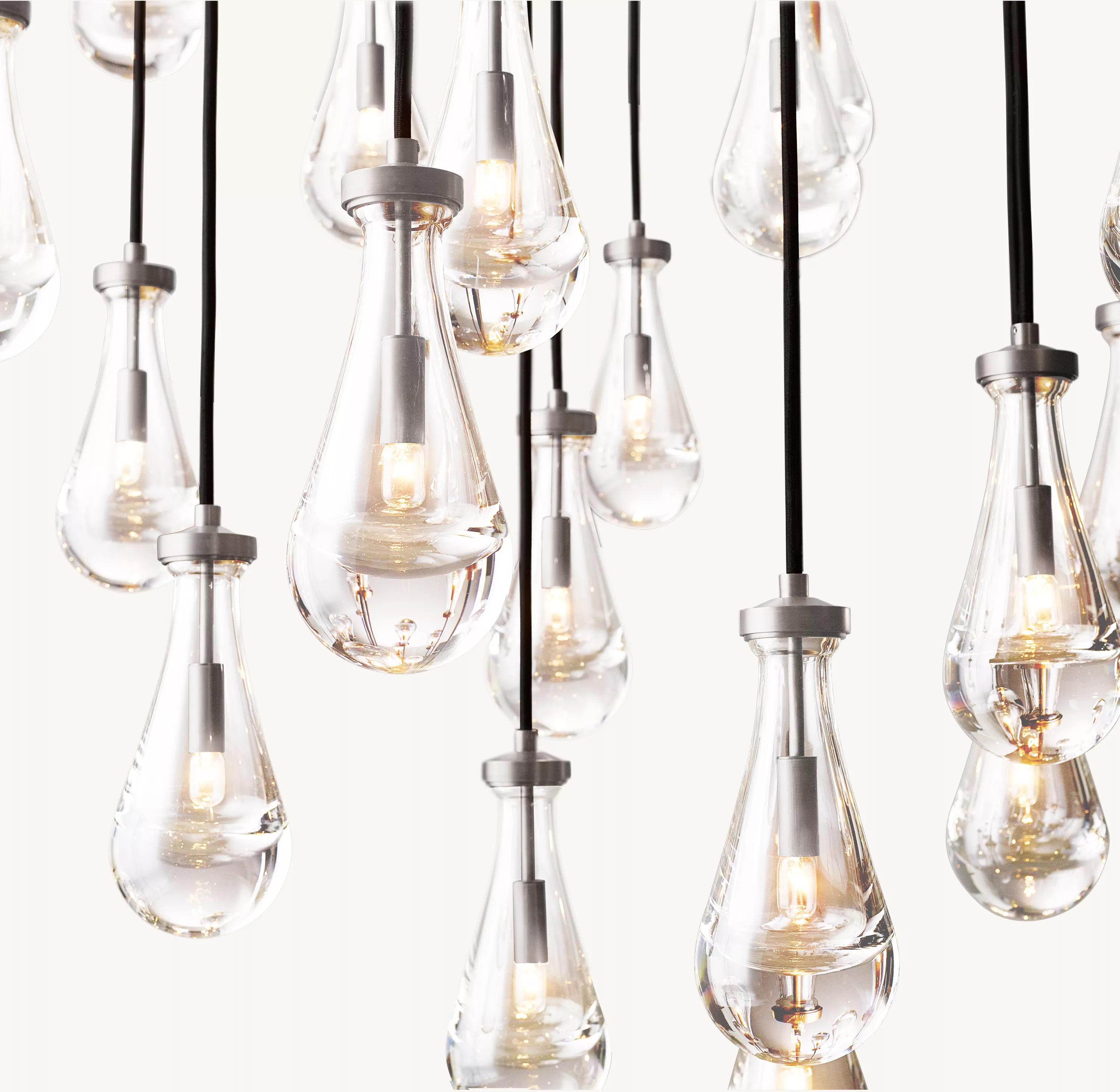 54 Inch Raindrop Linear Chandelier – Ava