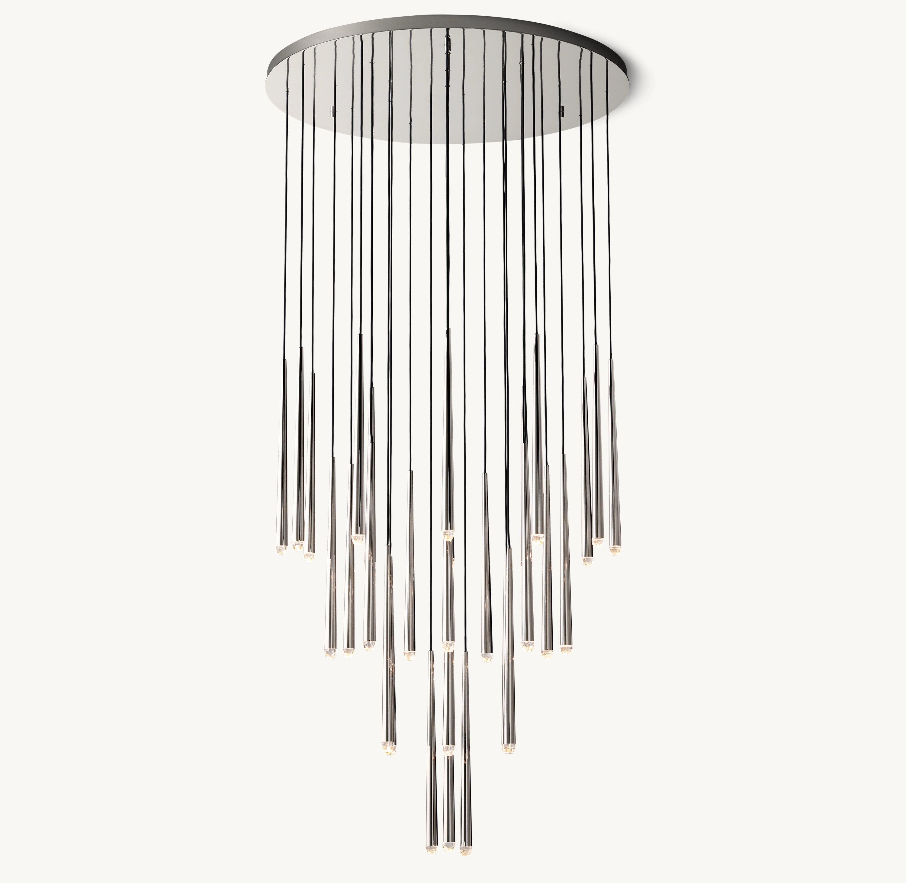 48 Inch Pin Cascading Round Chandelier - Aquitaine