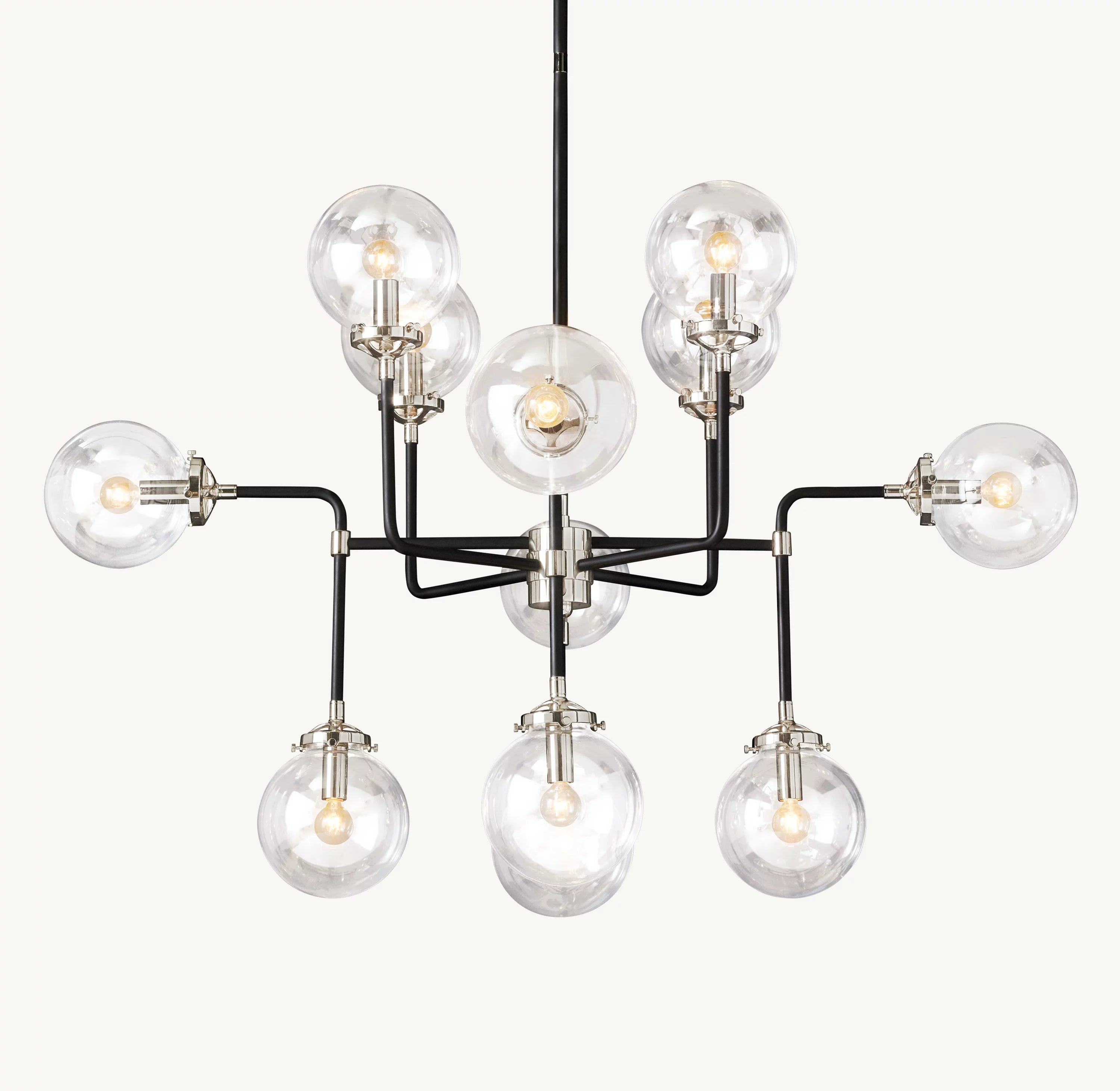 42 Inch Clear Glass Sputnik Globe Chandelier - Bistro