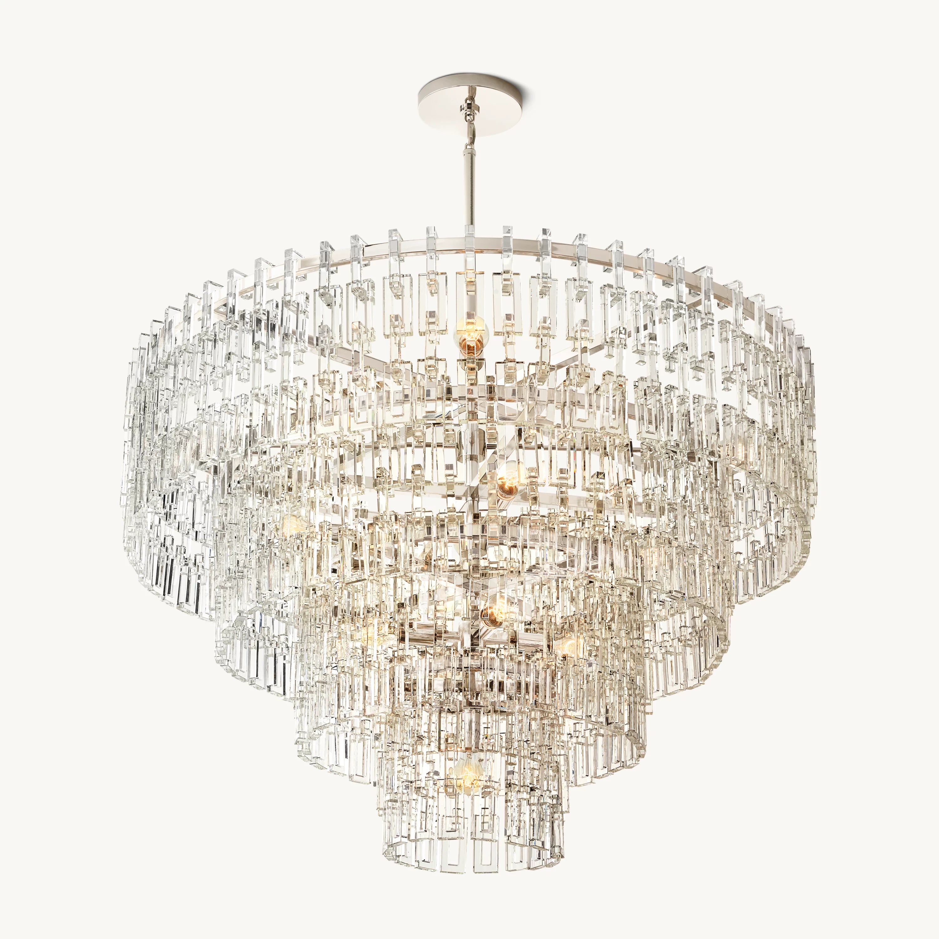 48 Inch Chain Crystal Tiered Chandelier - Marignan