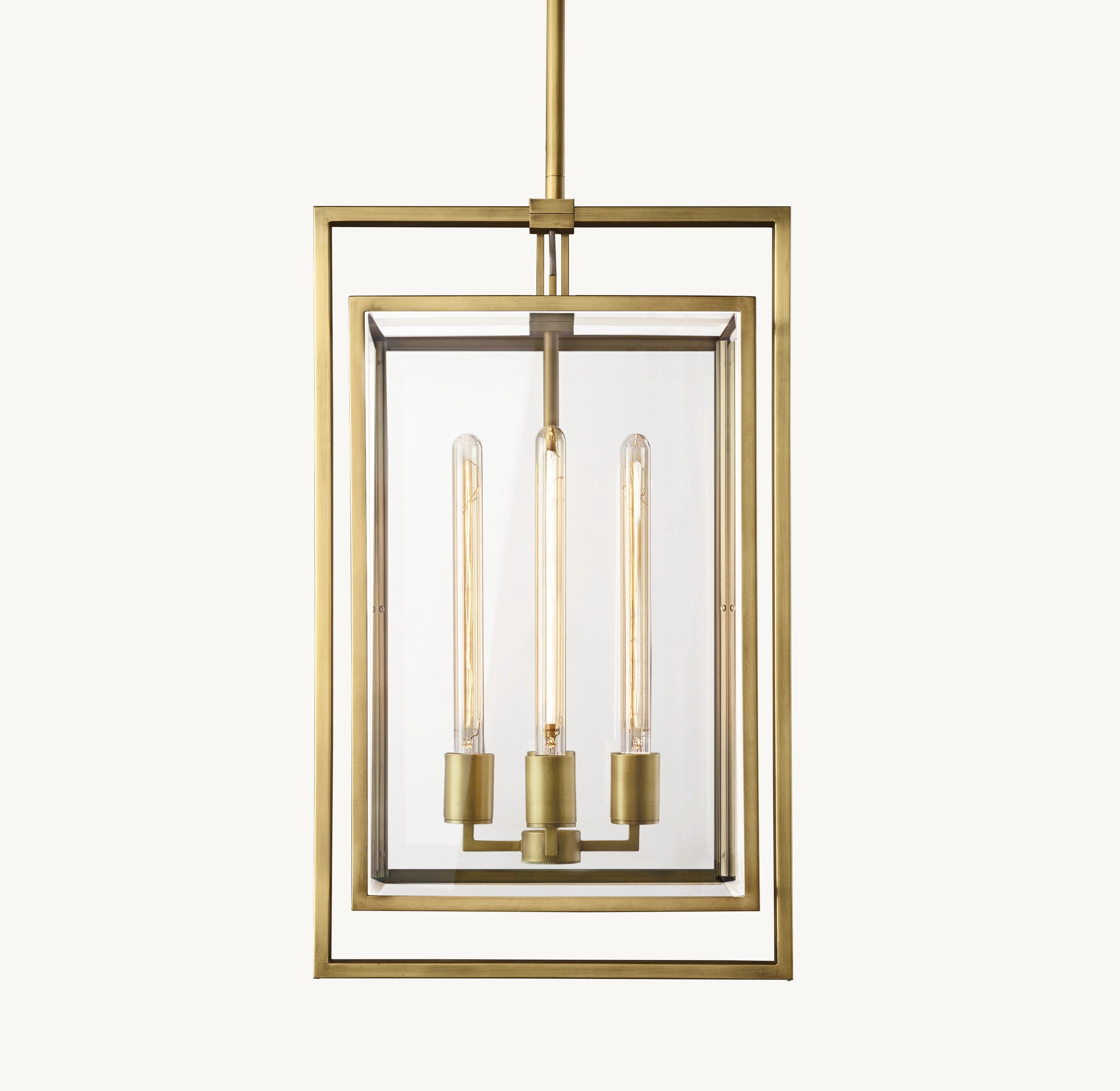16 Inch Glass Lantern Pendant Light - Beckman