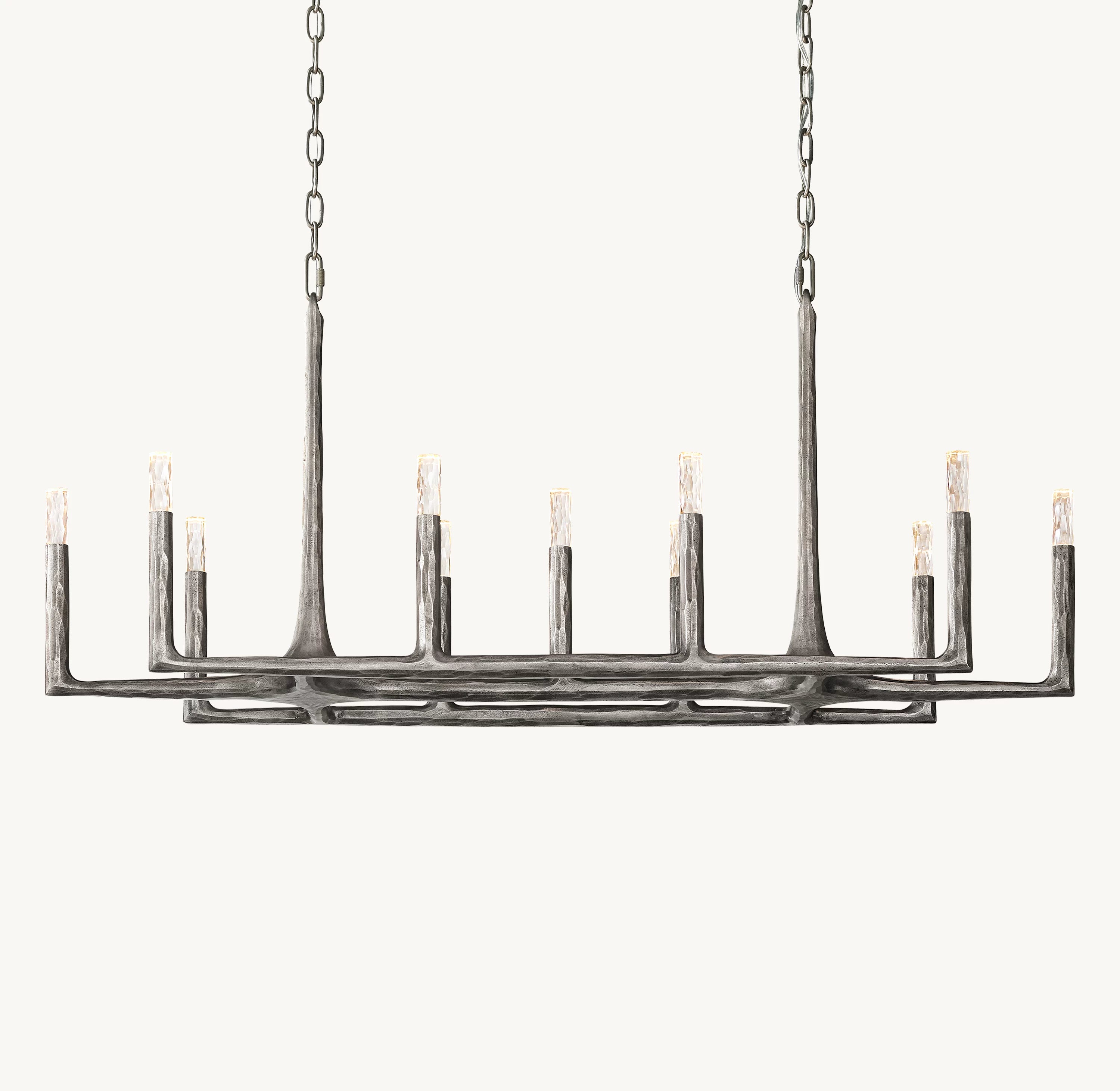 54 Inch Forged Candlestick Linear Chandelier - Thaddeus