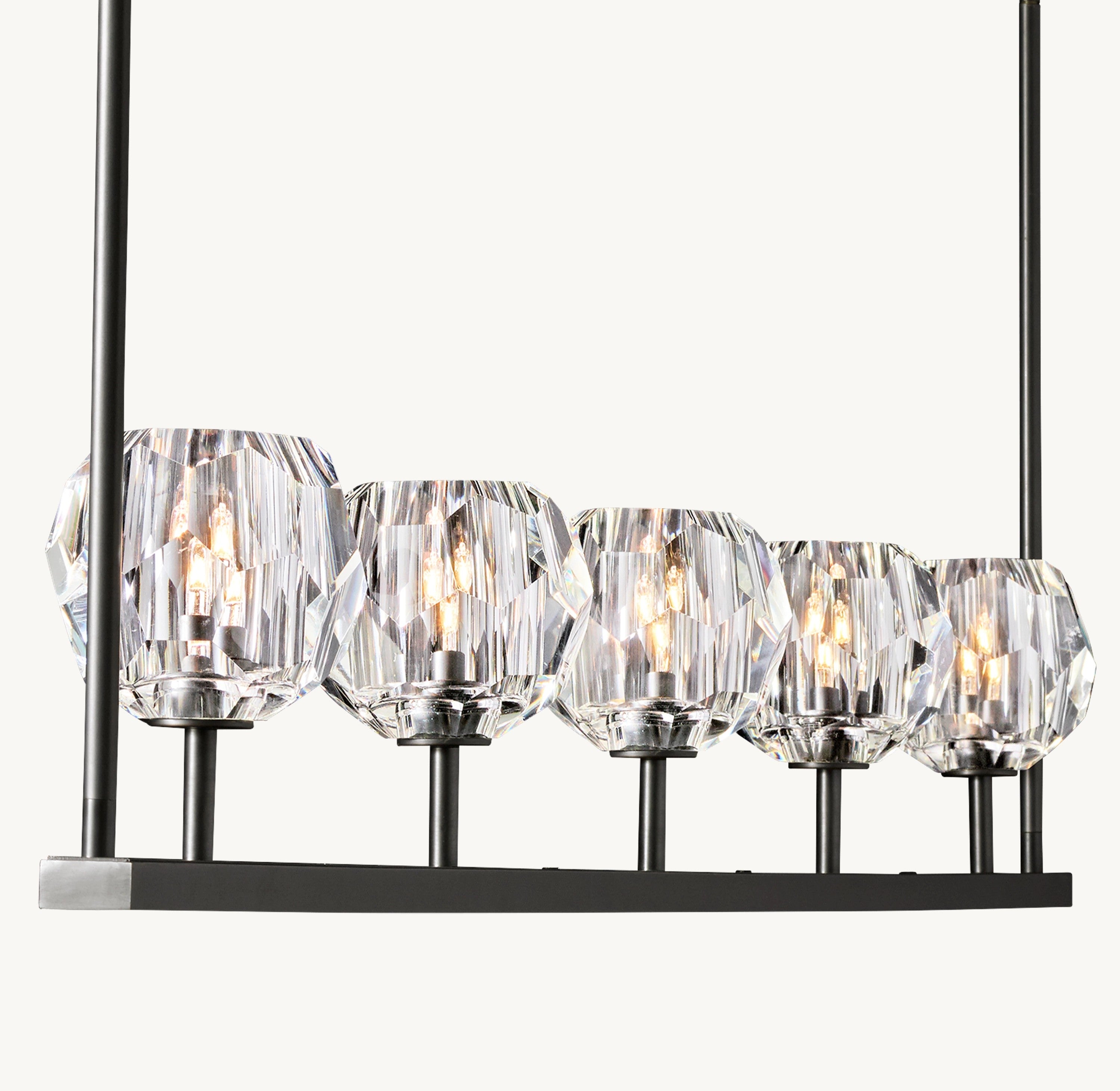 48 Inch Crystal Linear Chandelier – Boule