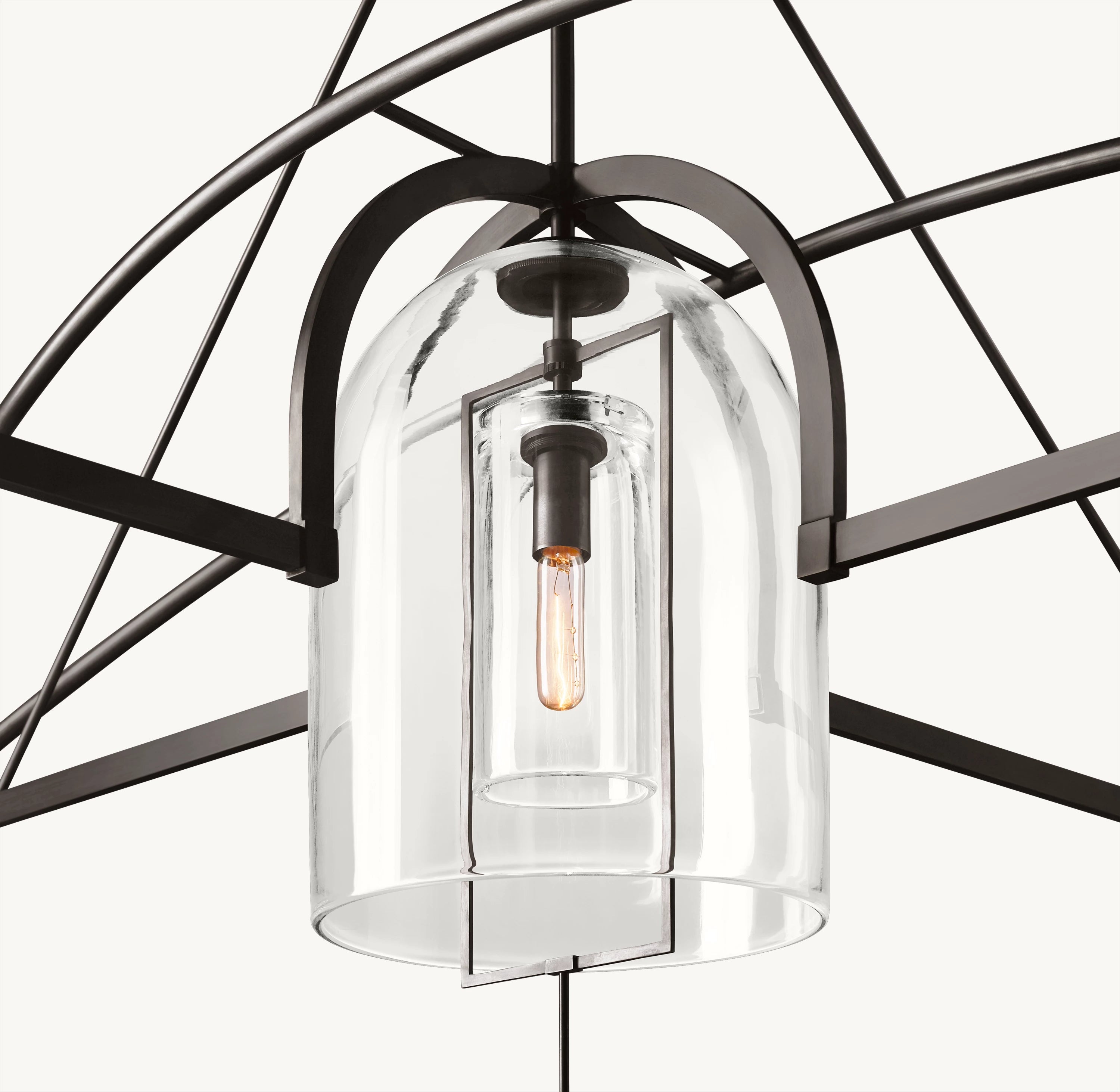 61 Inch Bell Glass Chandelier - Fulcrum