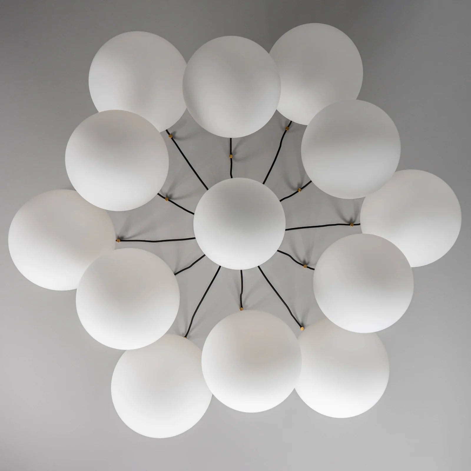 62 Inch Alabaster Globe Spider Chandelier - Cirque