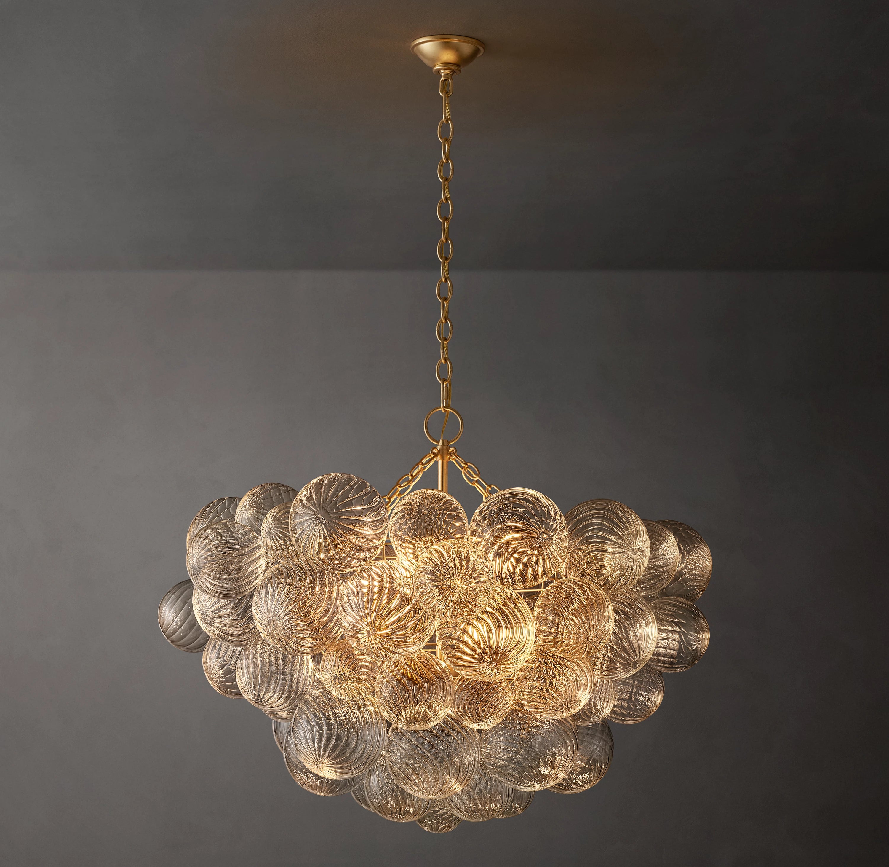 33 Inch Glass bubble Chandelier - Talia
