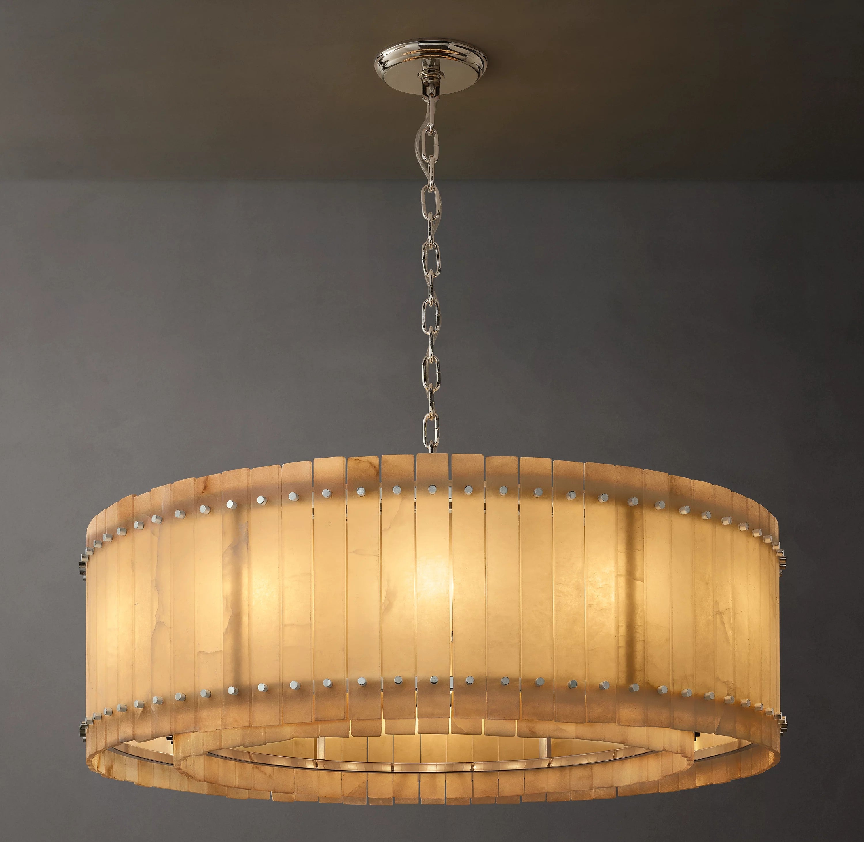 48 Inch Alabaster Round Chandelier - San Marco