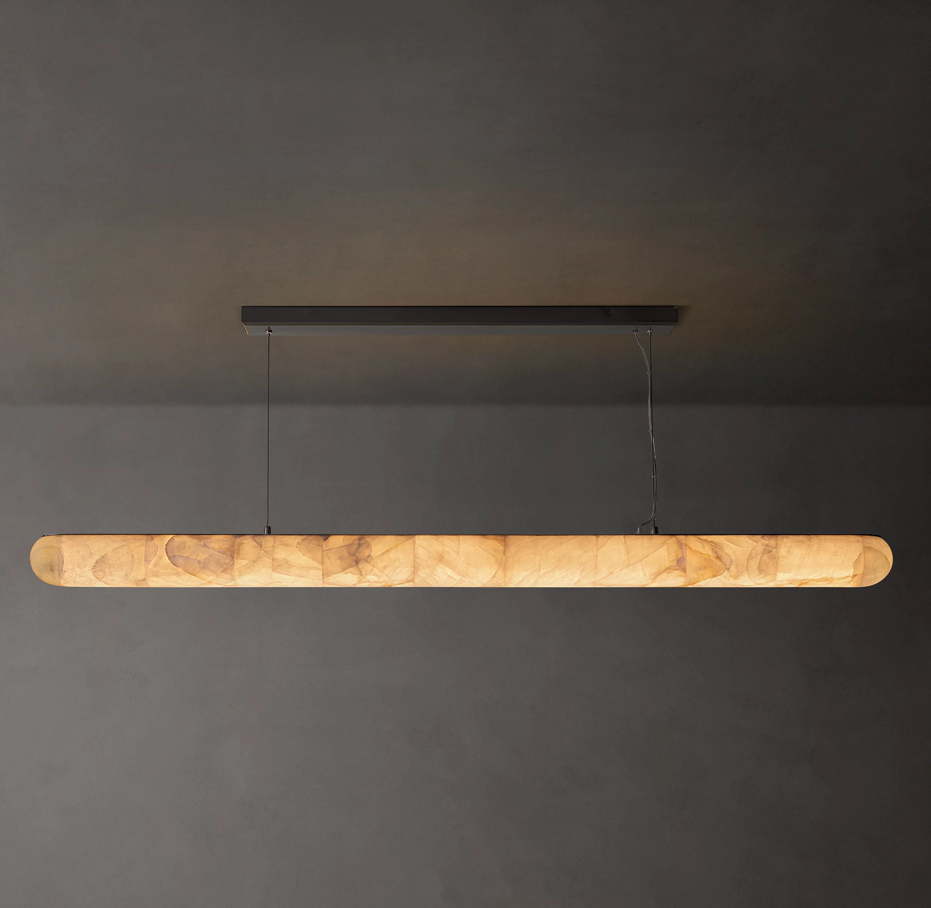 80 Inch Lisse Linear Alabaster Chandelier - Rivage