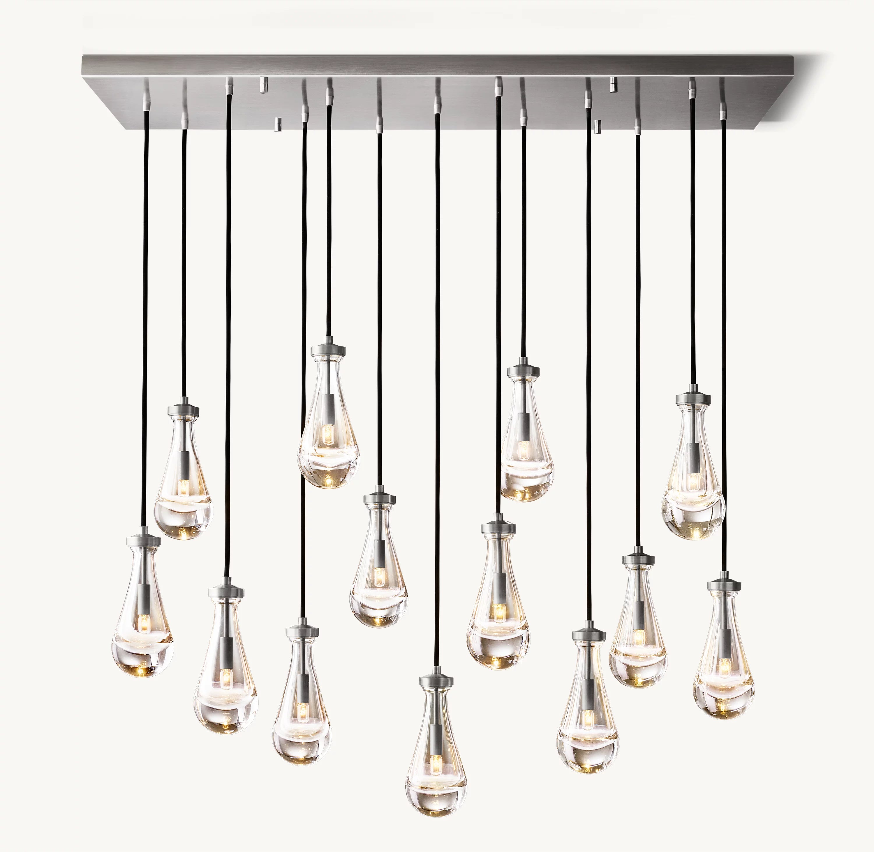54 Inch Raindrop Linear Chandelier – Ava