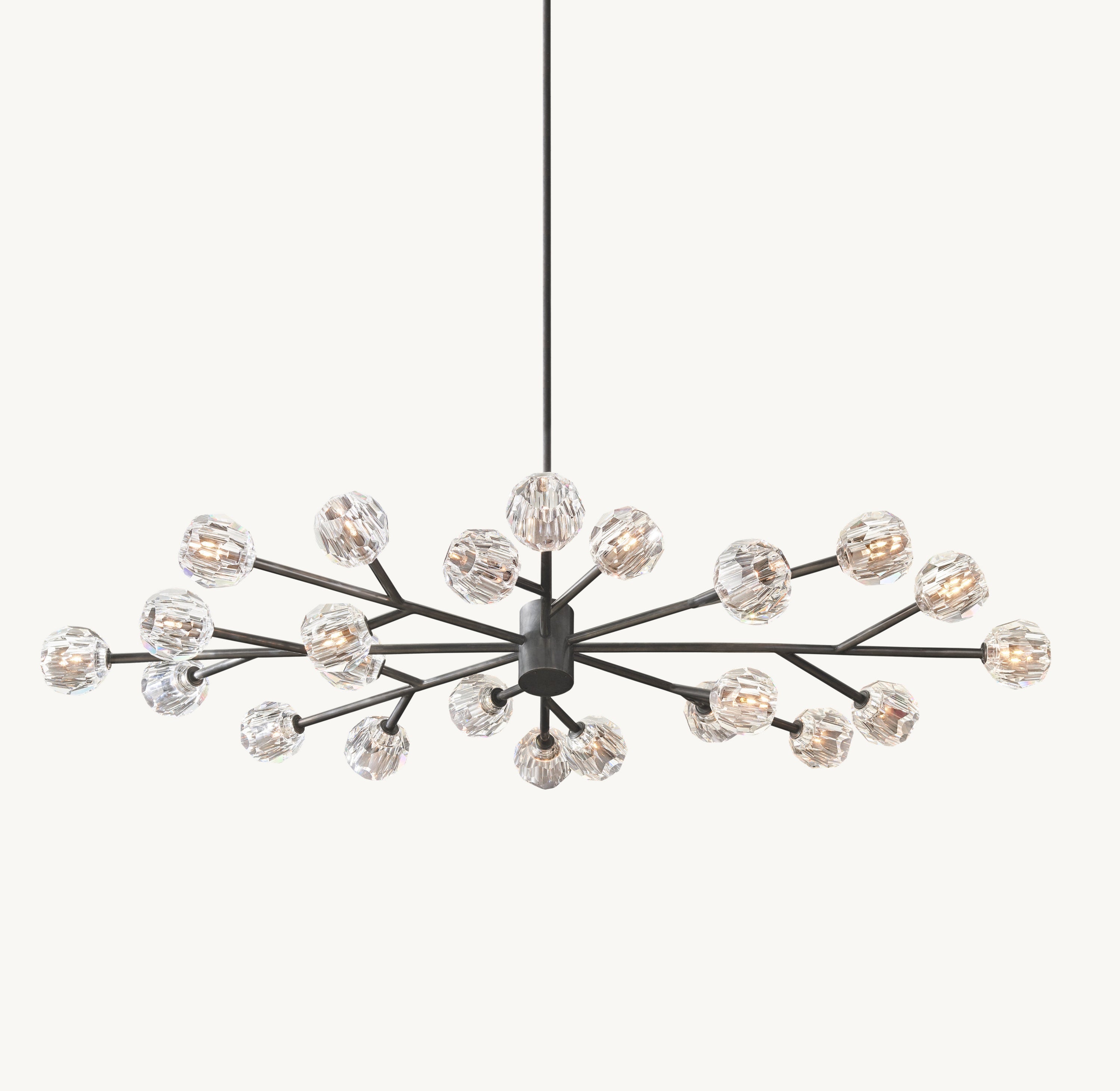 72 Inch Crystal Arm Oval Chandelier – Boule