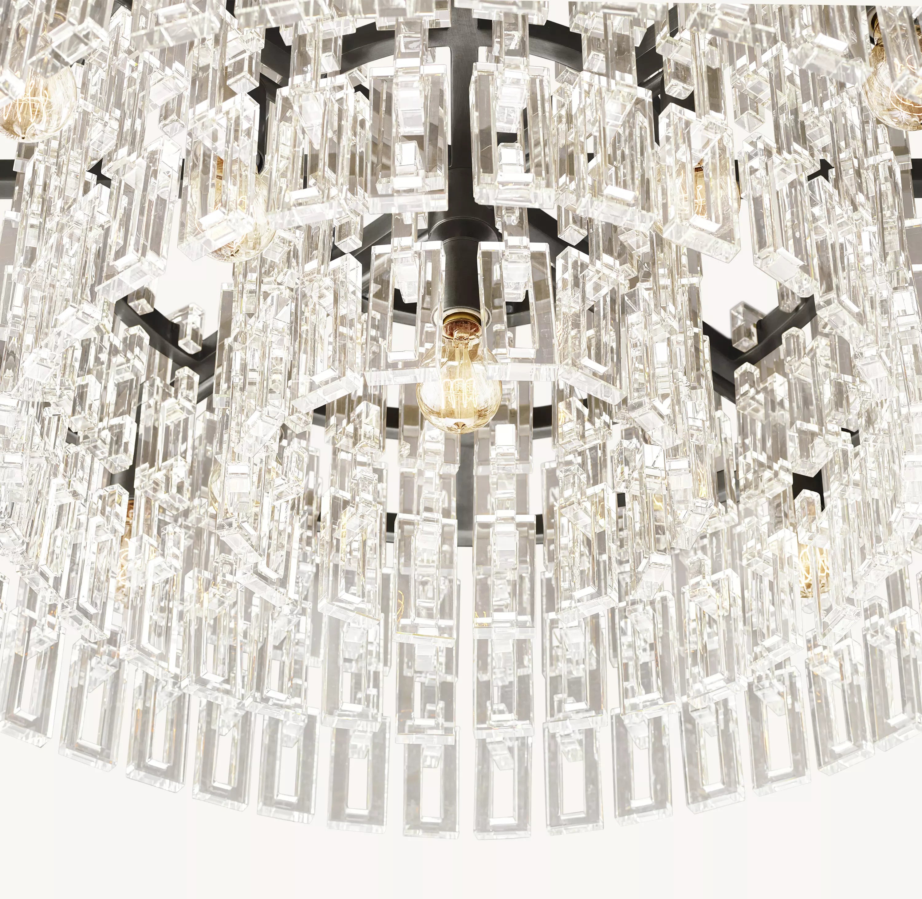 36 Inch Cascading Chain Crystal Chandelier - Marignan