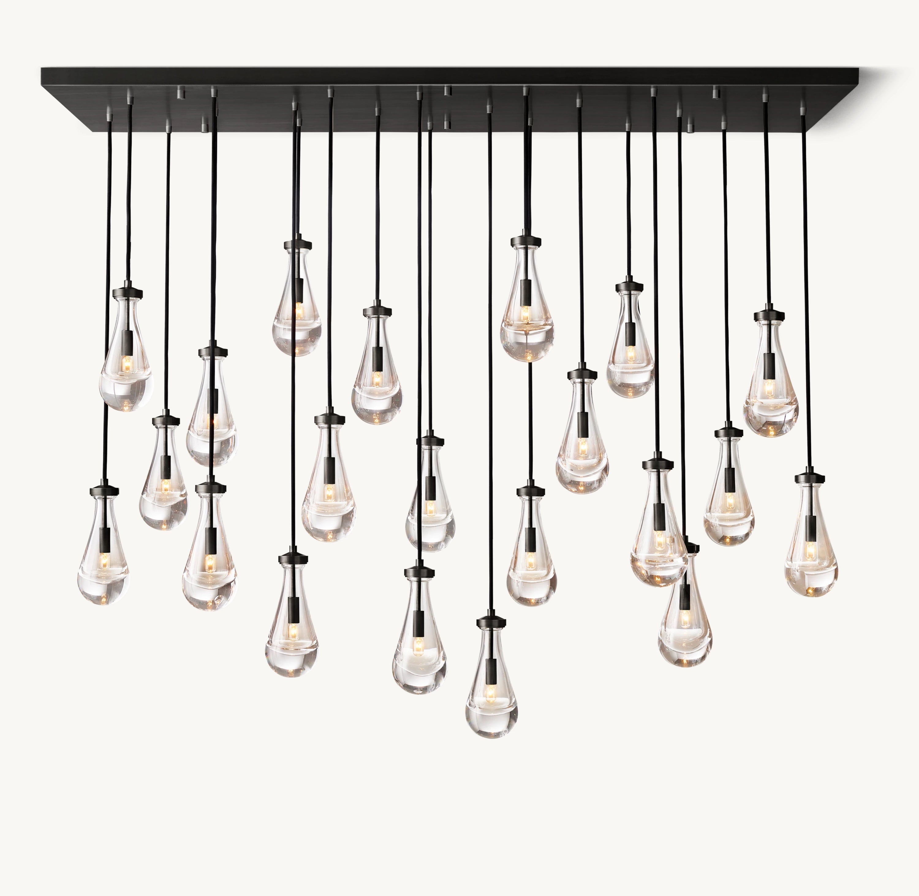 72 Inch Raindrop Linear Chandelier – Ava